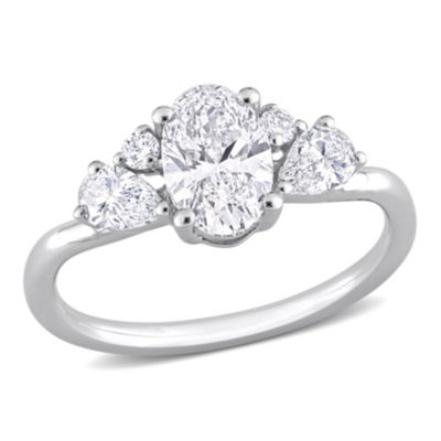 Belk & Co Lab Created 1.45 ct. t.w. Multi-shape Lab Grown Diamond Engagement Ring in 14K White Gold, 6 -  0075000739861