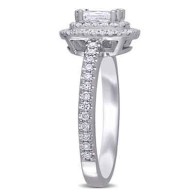 1 ct. t.w. Diamond Double Halo Engagement Ring 14K White Gold