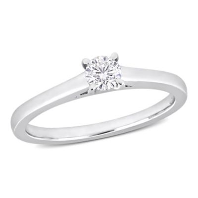 Belk & Co 1/4 Ct. T.w. Diamond Solitaire Engagement Ring In Platinum