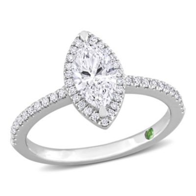 Belk & Co Lab Created 1.54 ct. t.w. Created Diamond Engagement Ring in 14K White Gold, 8 -  0075000737515