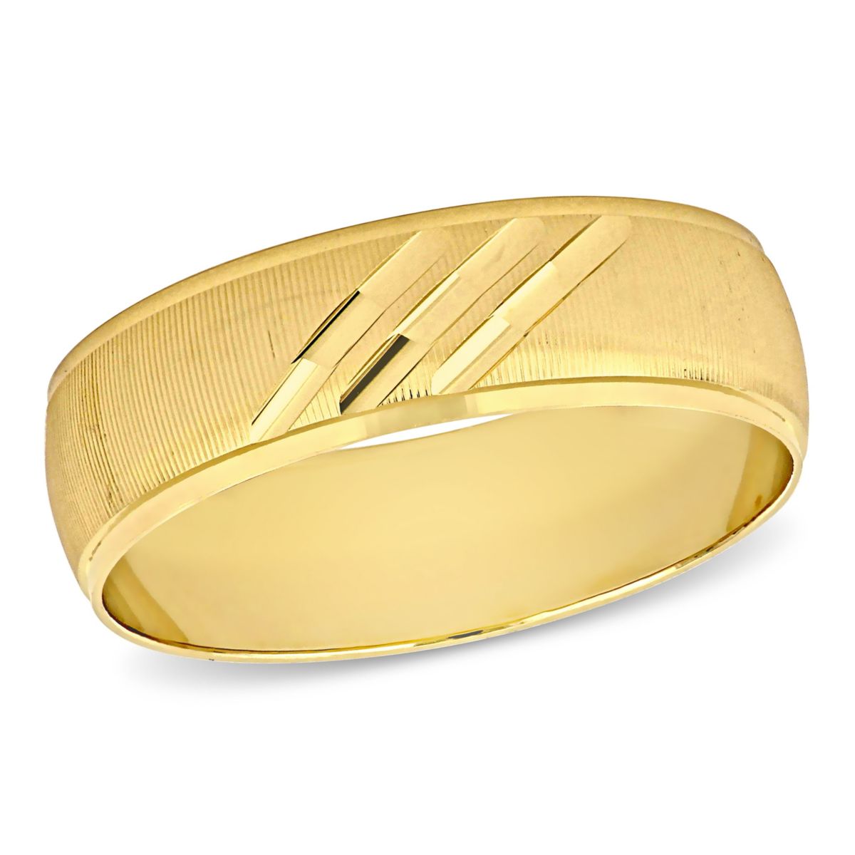 Mens Wedding Band in 10K Yellow Gold
