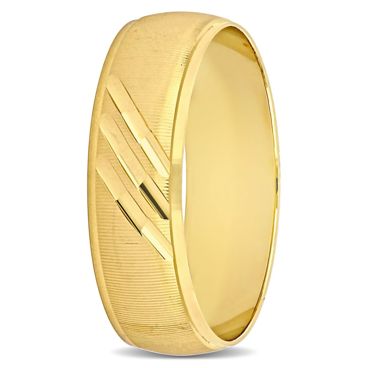 Mens Wedding Band in 10K Yellow Gold