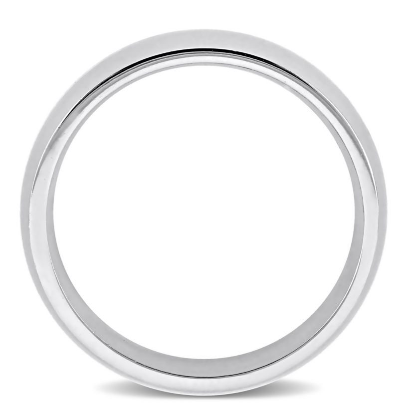 Comfort Fit Mens Wedding Band in 14K White Gold