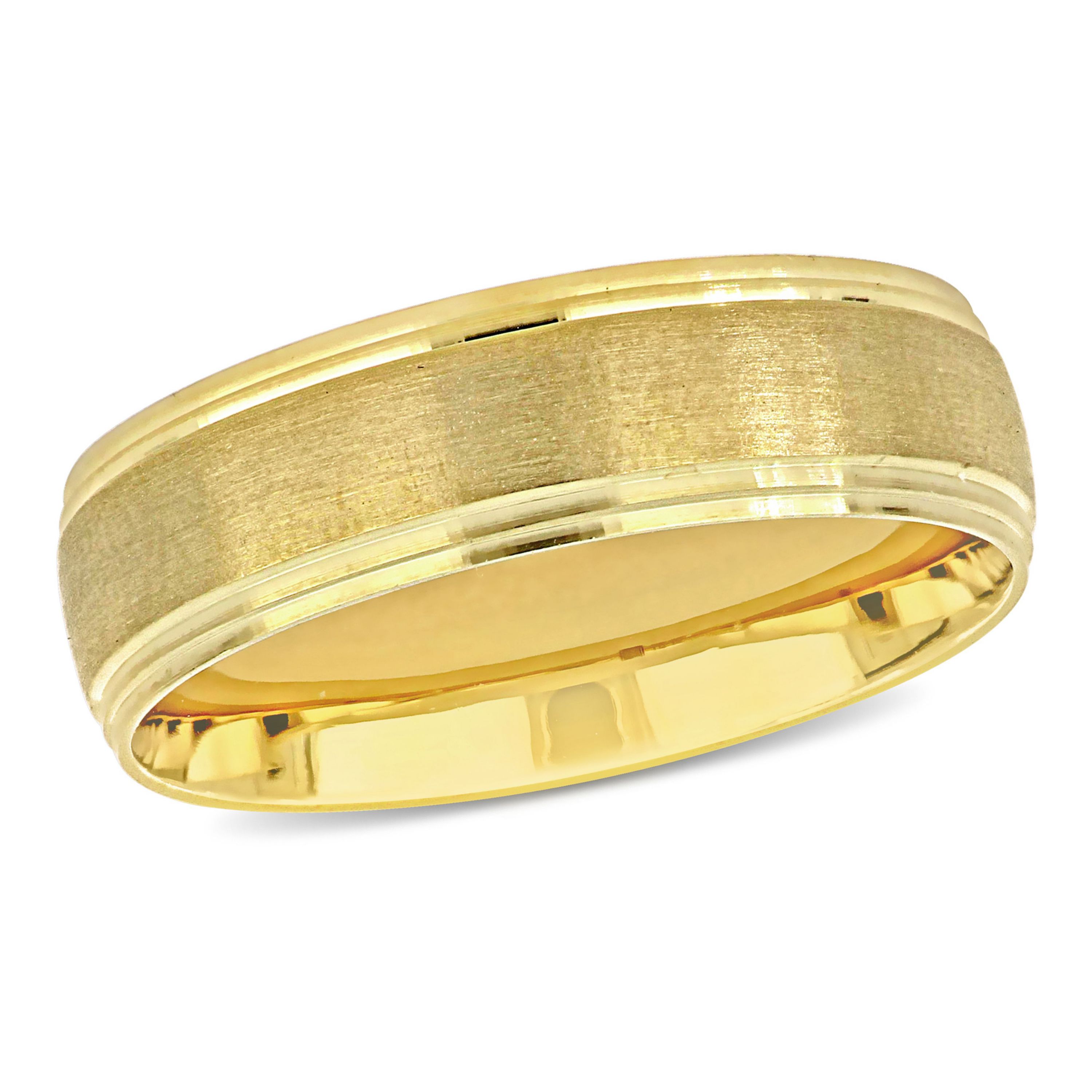 Mens Wedding Band in 10K Yellow Gold