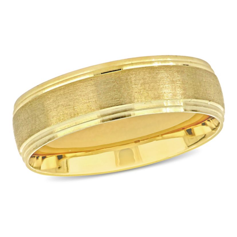 Mens Wedding Band in 10K Yellow Gold