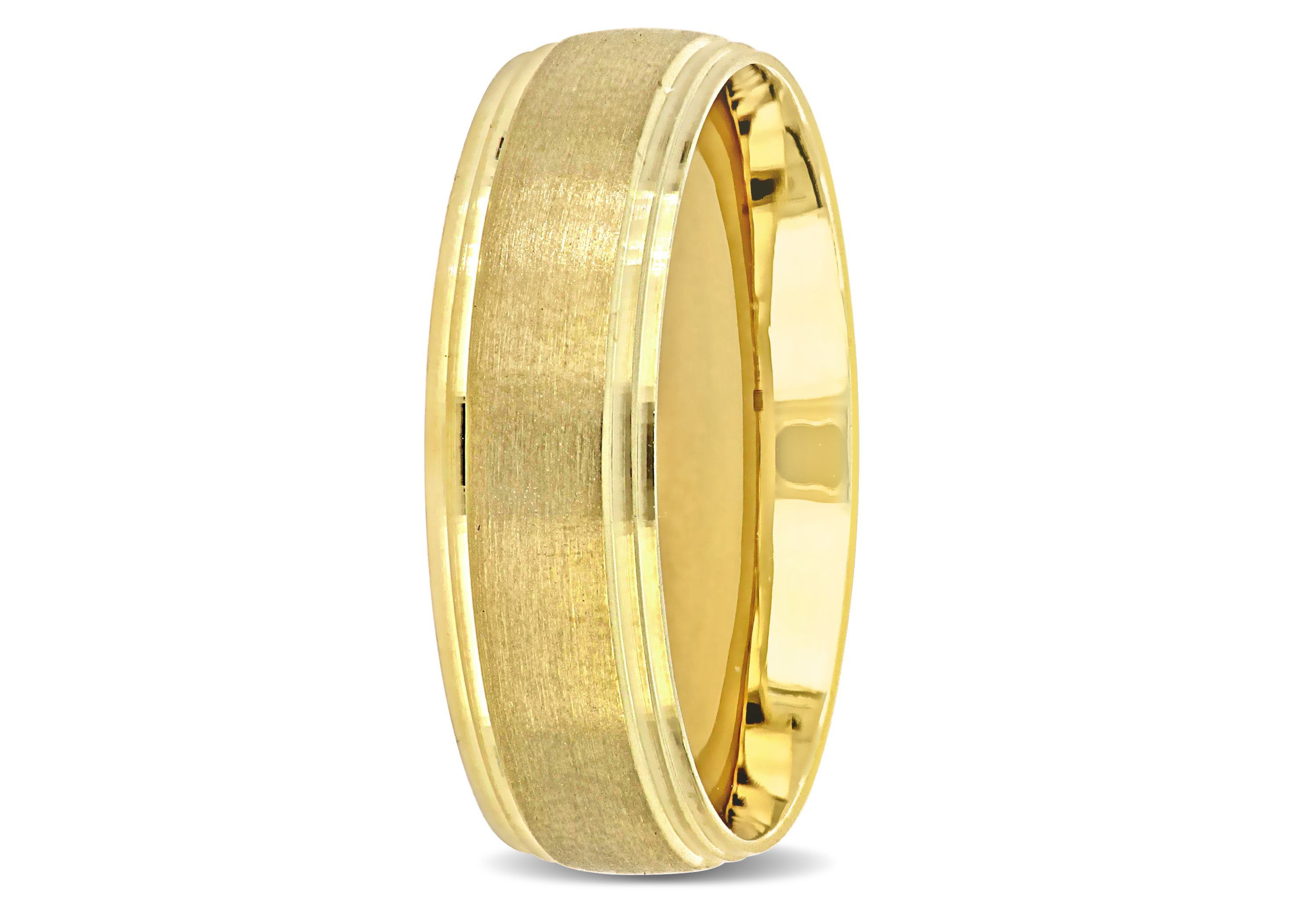 Mens Wedding Band in 10K Yellow Gold