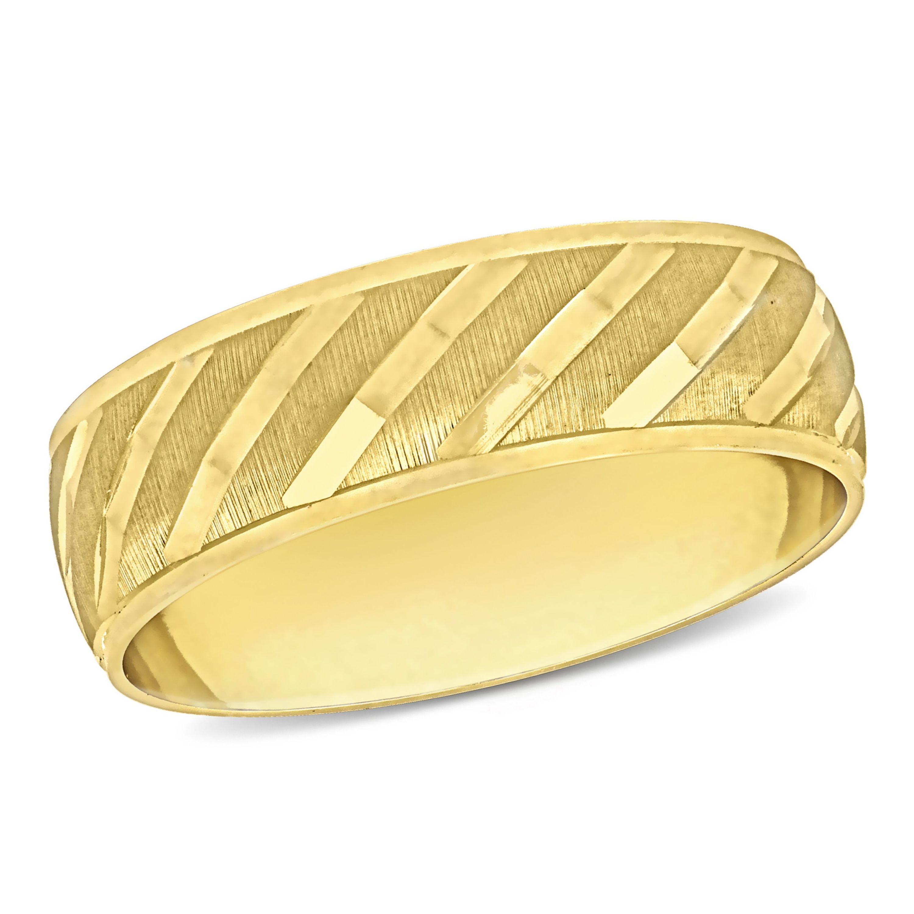 Mens Wedding Band in 10K Yellow Gold