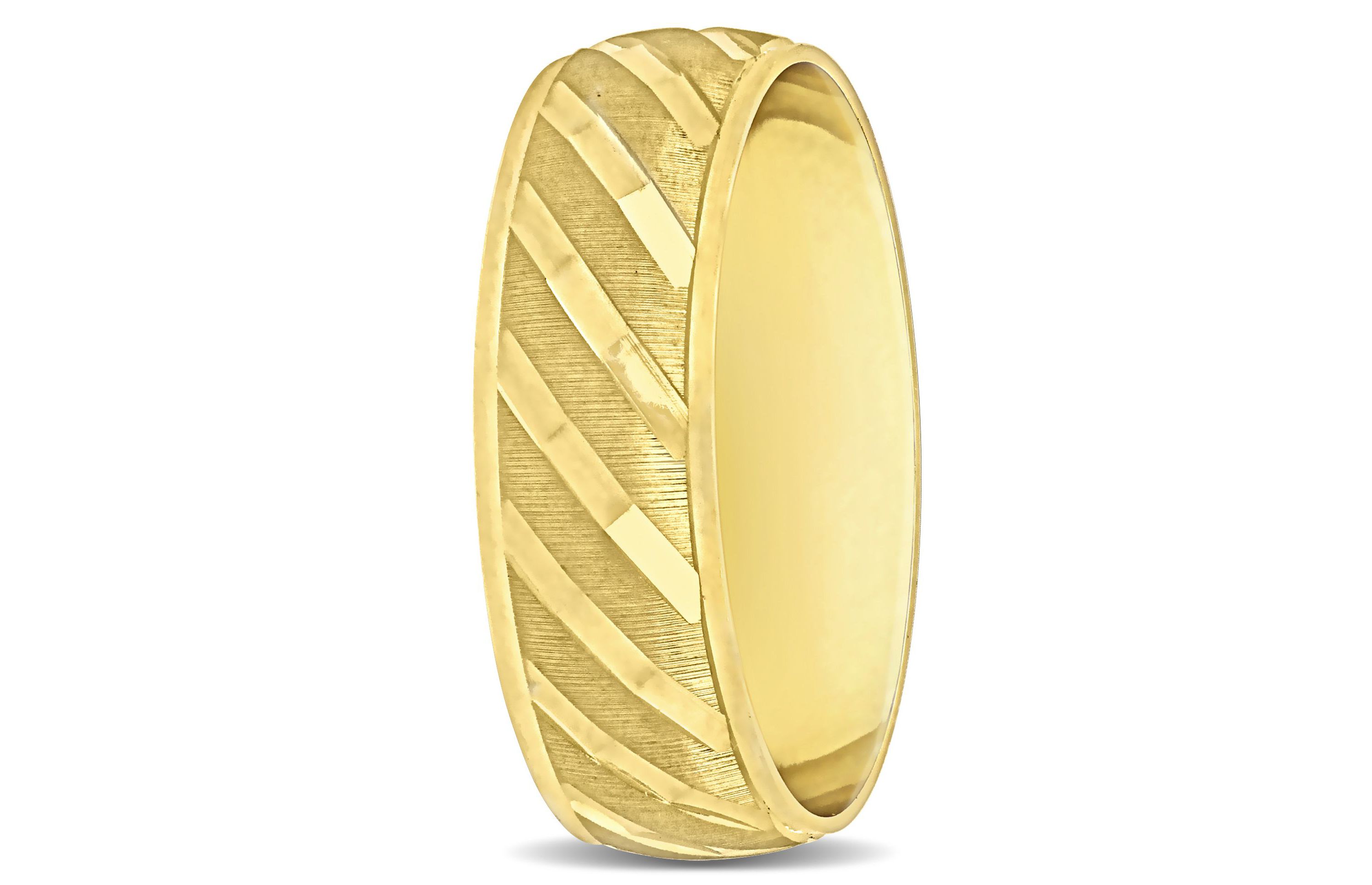Mens Wedding Band in 10K Yellow Gold