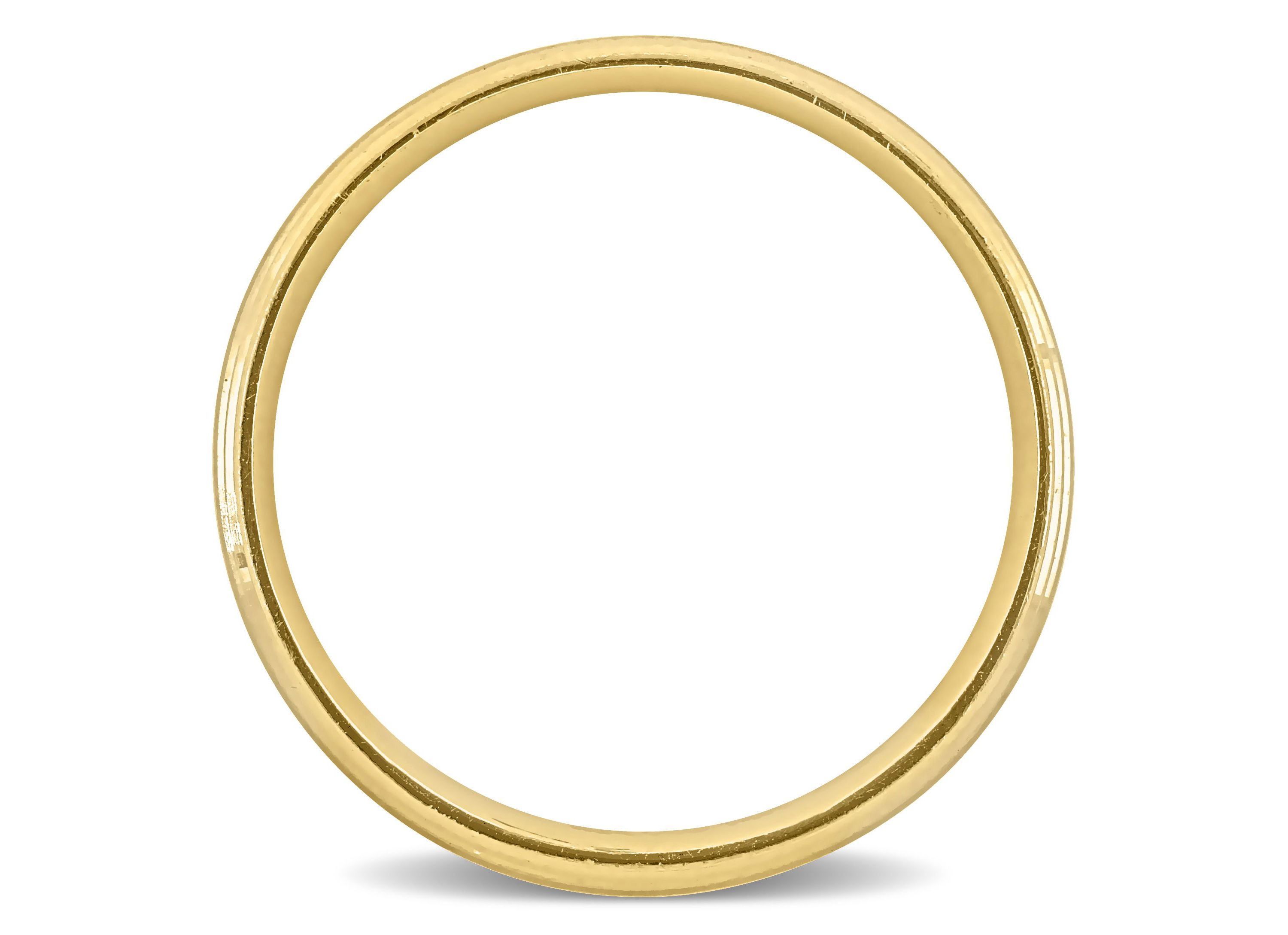 Brushed Finish Beveled Edge Mens Wedding Band in 14K Yellow Gold