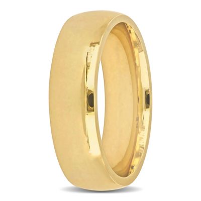 Polished Finish Comfort Fit Men's Wedding Band 14K Yellow Gold