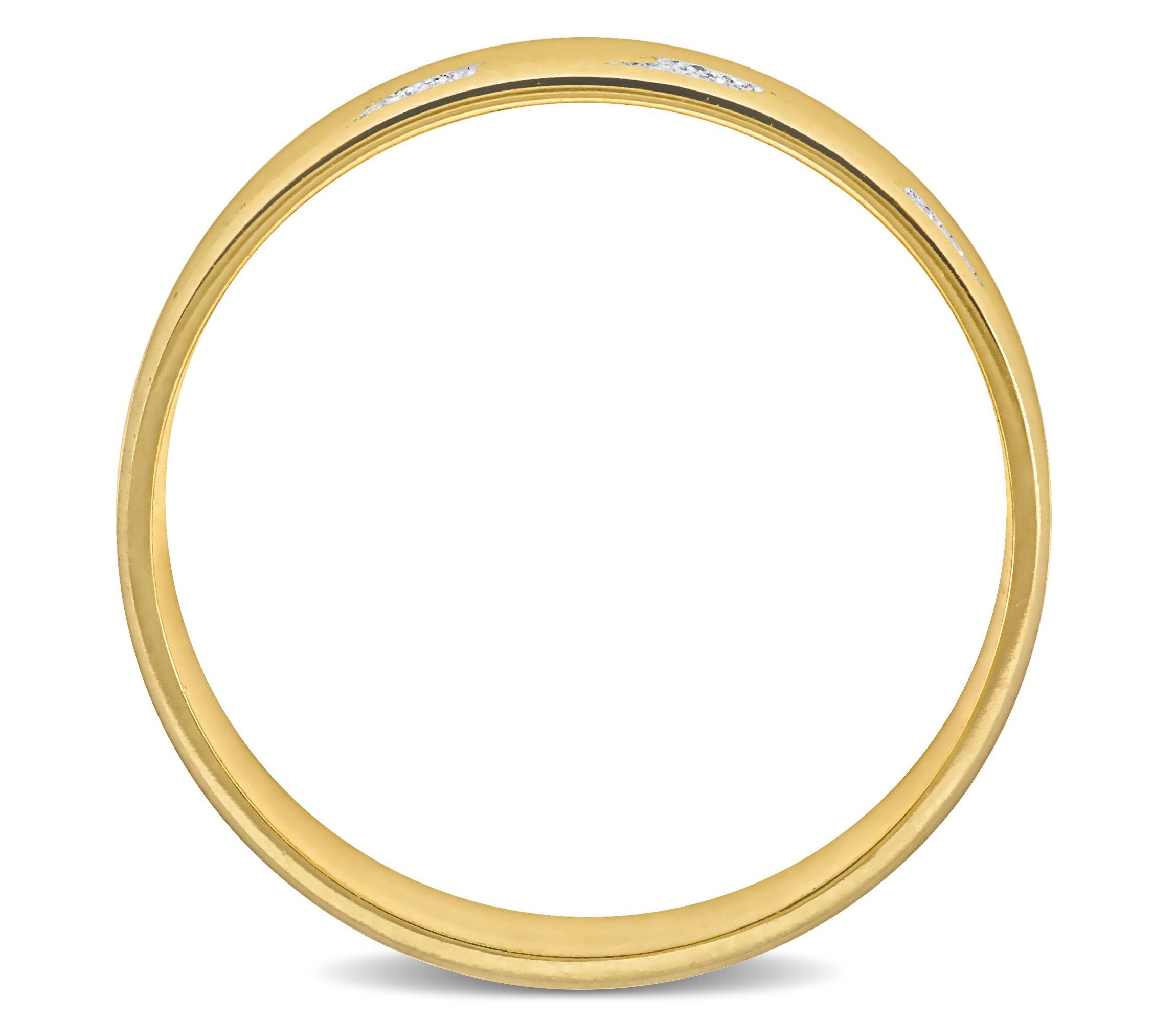 Ribbed and Striped Curved Ladies Wedding Band in 14K Yellow Gold