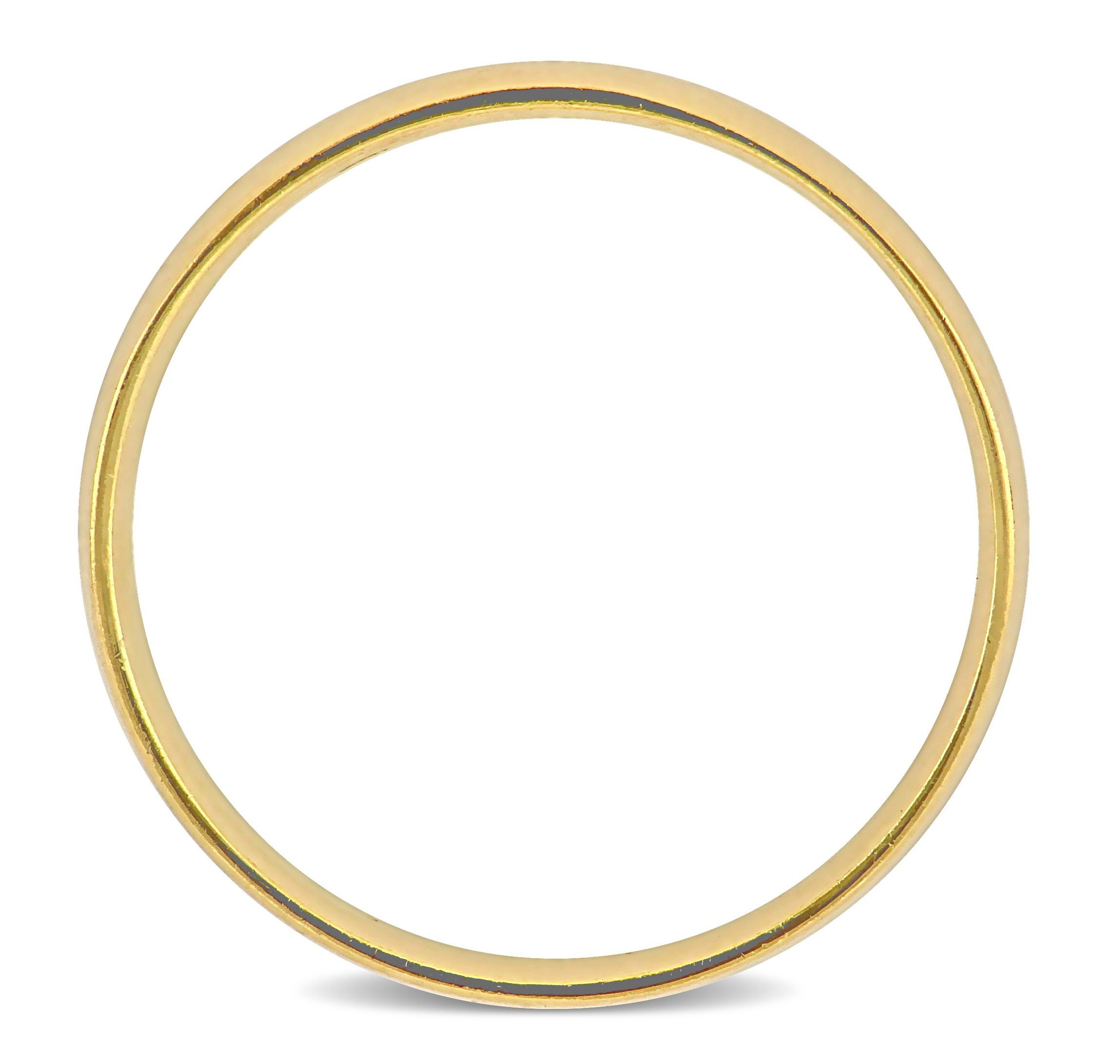 Polished Finish Ladies Wedding Band in 14K Yellow Gold