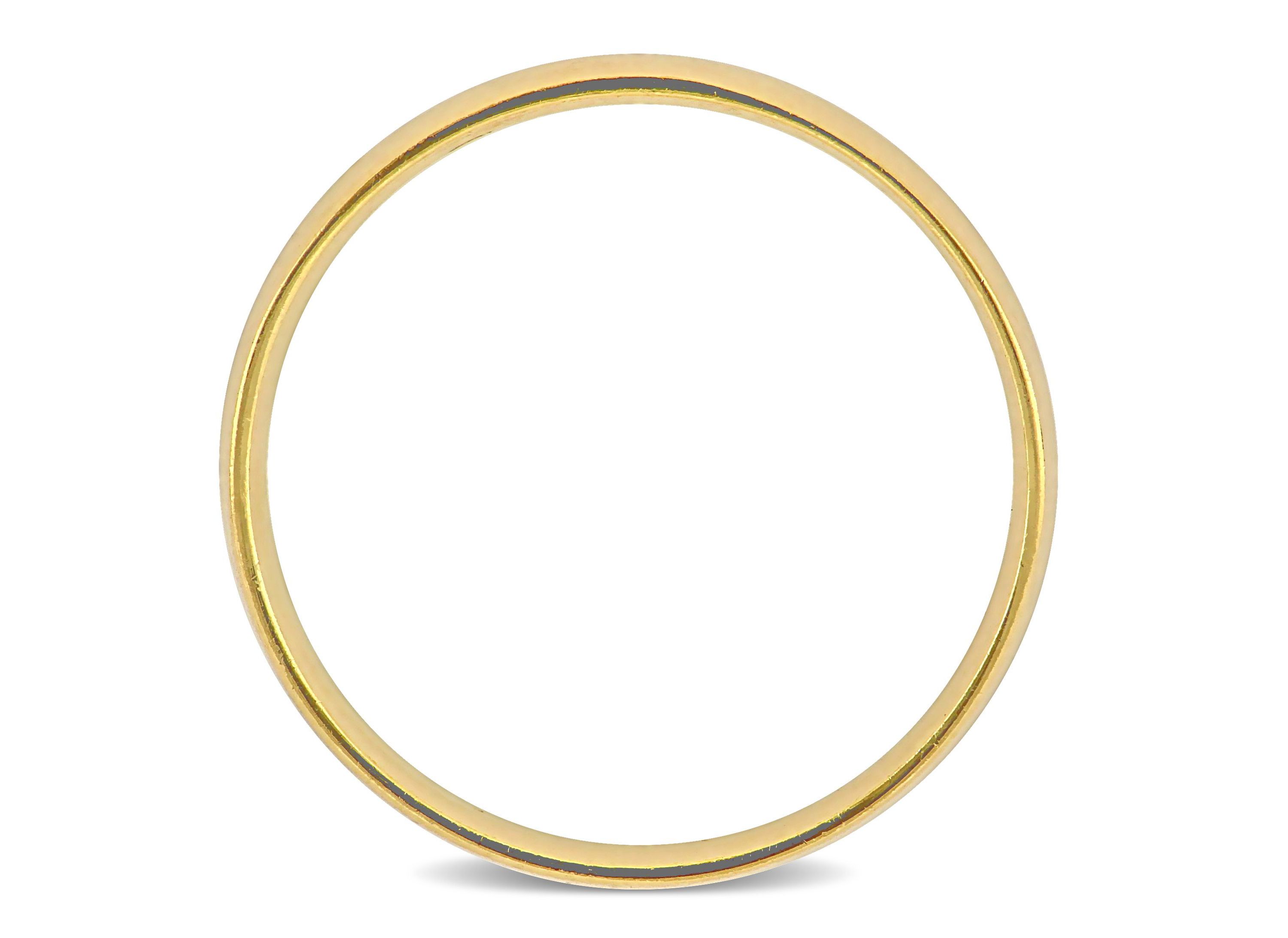 Polished Finish Ladies Wedding Band in 14K Yellow Gold