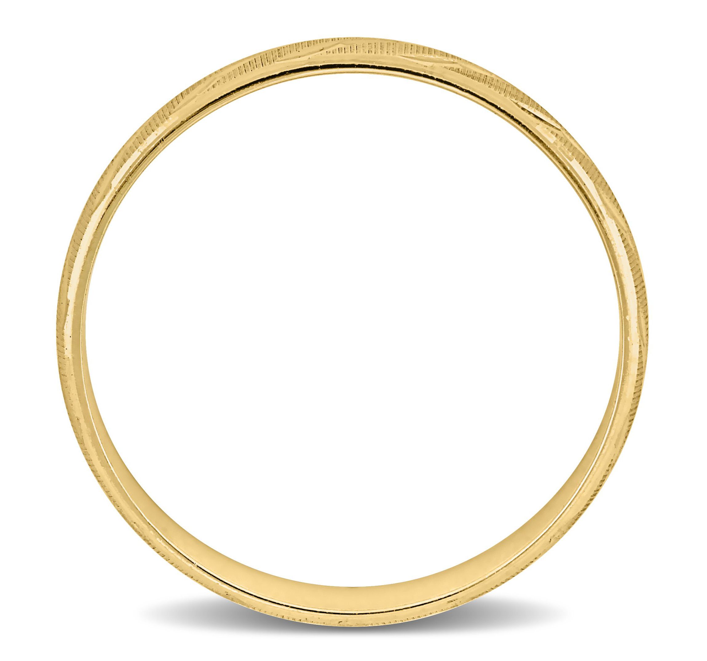 Textured Striped Mens Wedding Band in 14K Yellow Gold