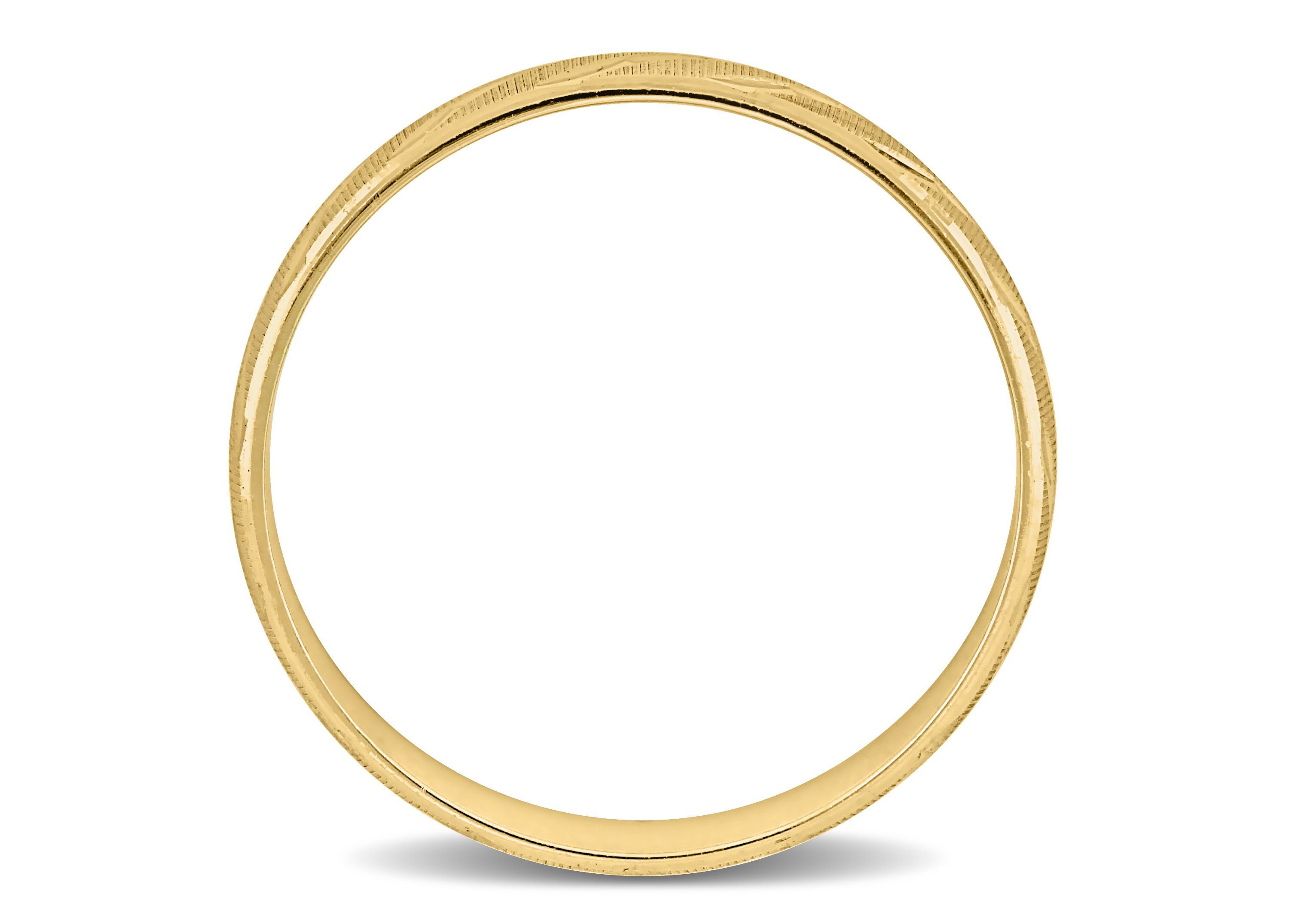 Textured Striped Mens Wedding Band in 14K Yellow Gold