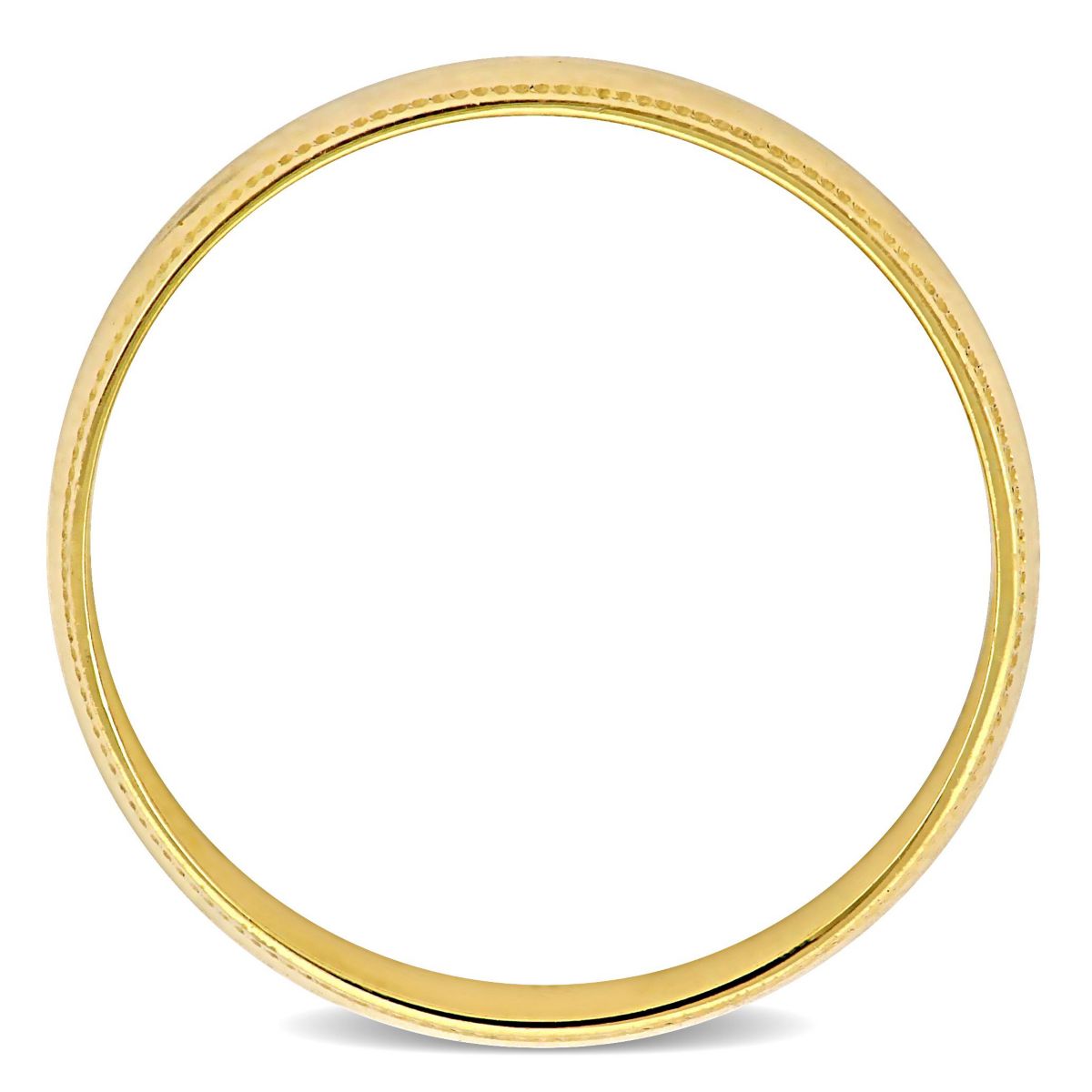 Milgrain Edge Ladies Wedding Band in 14K Yellow Gold