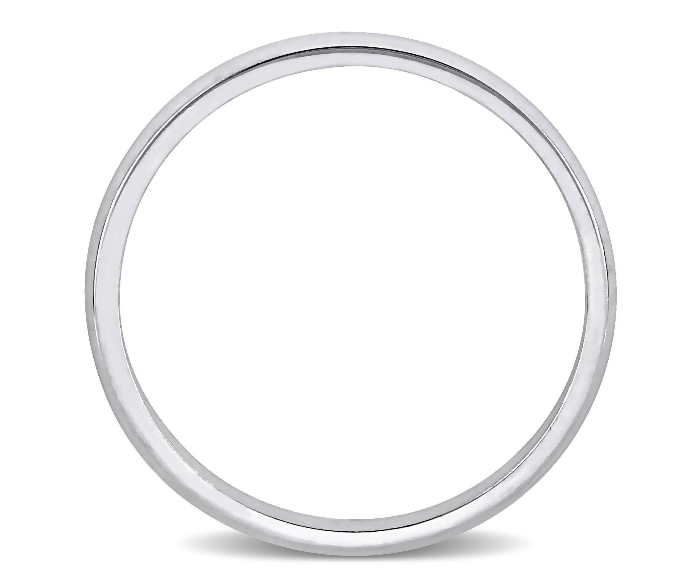Comfort Fit Ladies Wedding Band in 14K White Gold