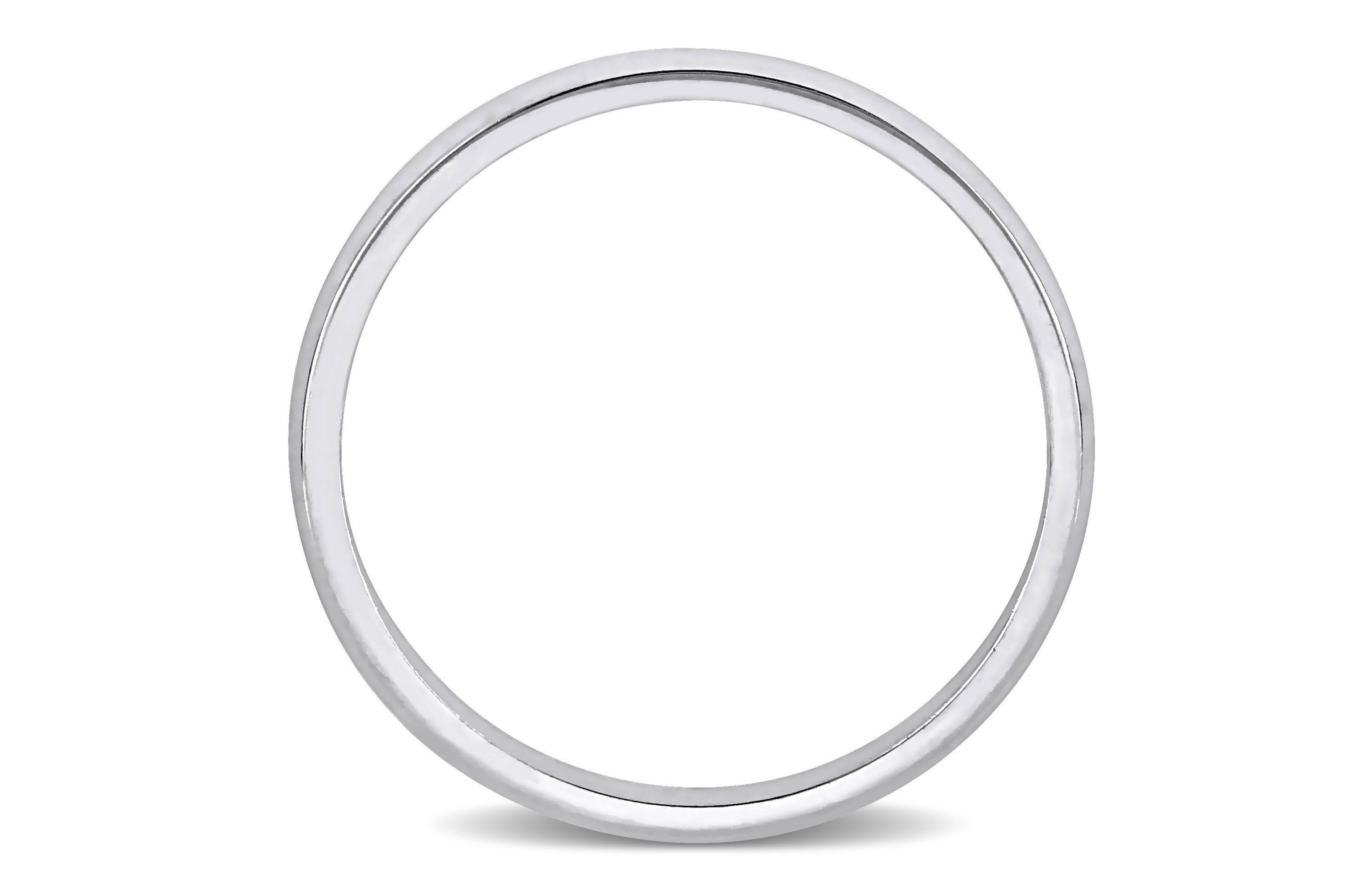 Comfort Fit Ladies Wedding Band in 14K White Gold