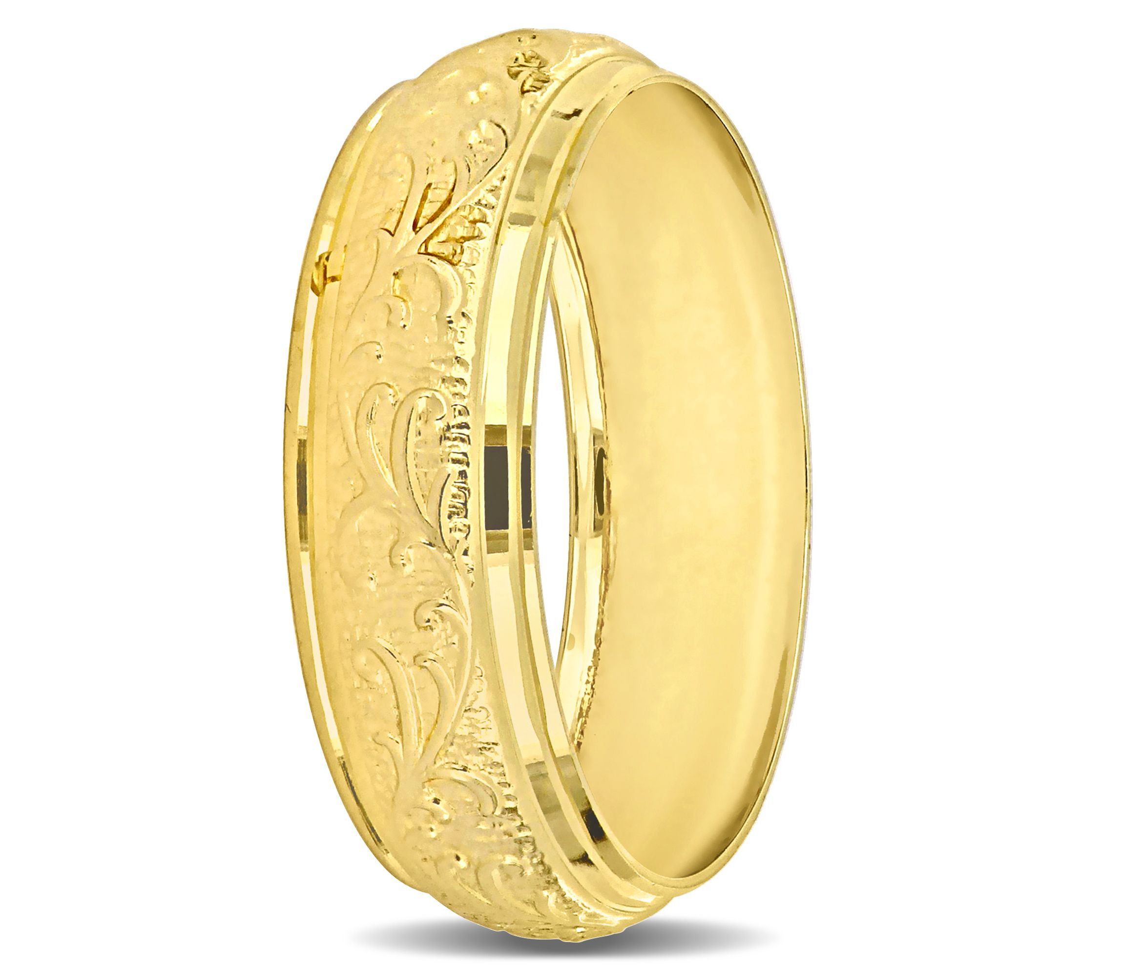 Antique Filigree Ladies Wedding Band in 14K Yellow Gold