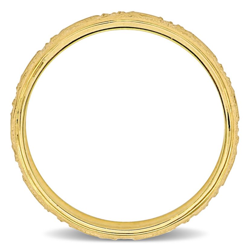 Antique Filigree Ladies Wedding Band in 14K Yellow Gold