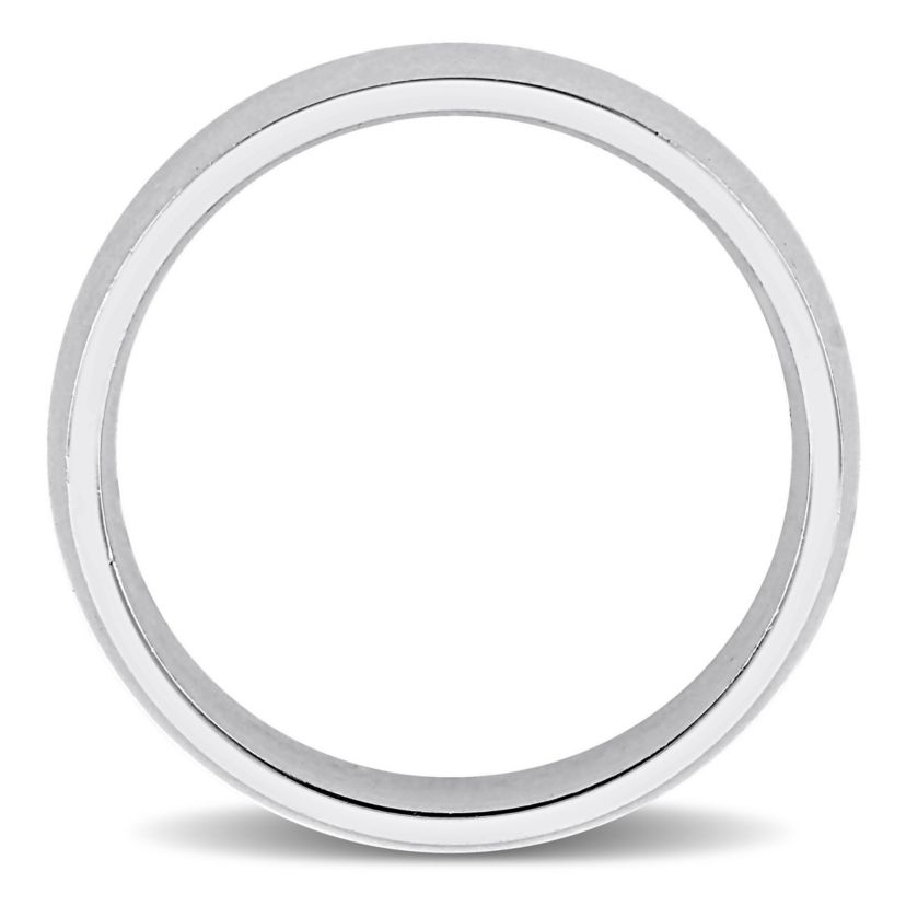 Comfort Fit Mens Wedding Band in 14K White Gold