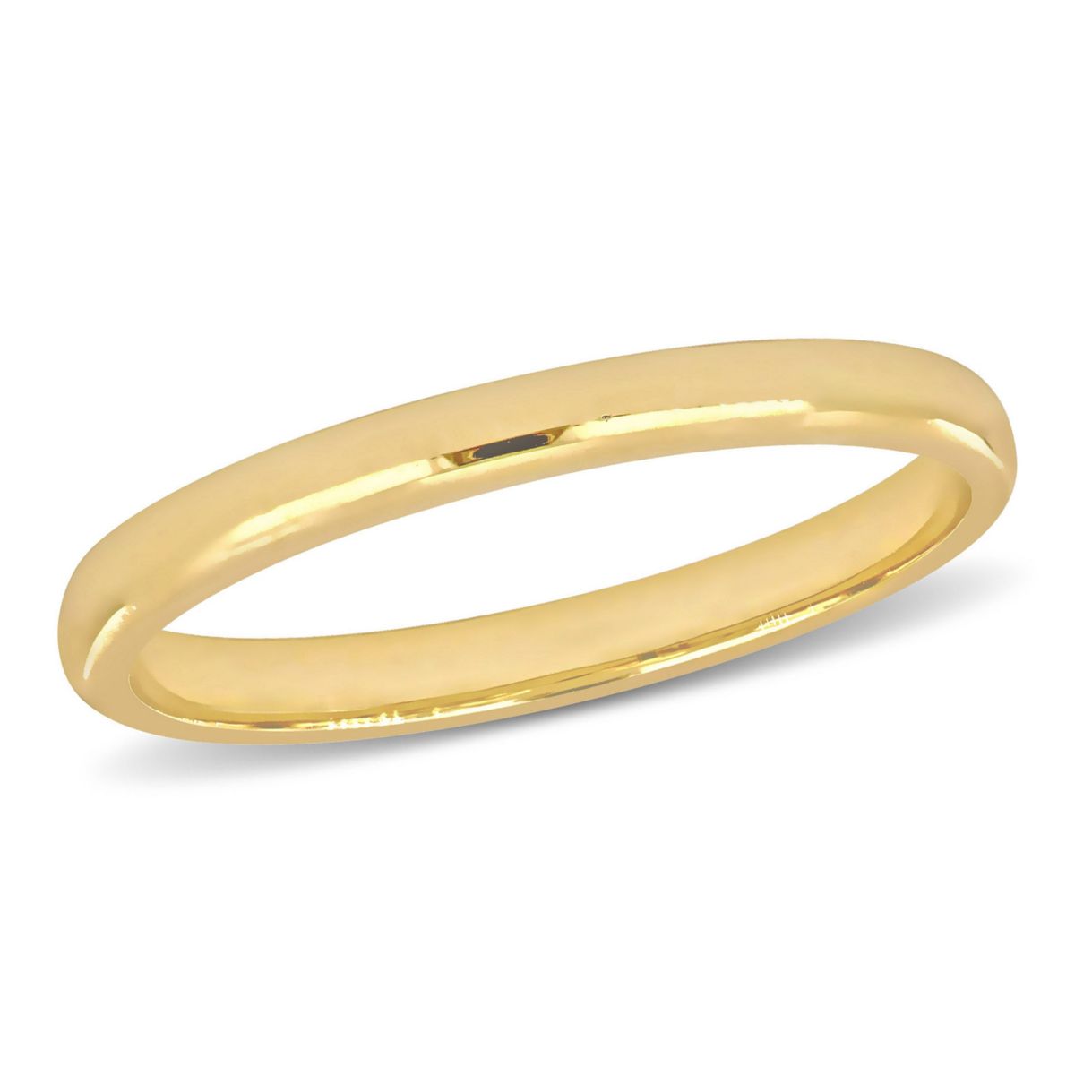 Comfort Fit Ladies Wedding Band in 14K Yellow Gold