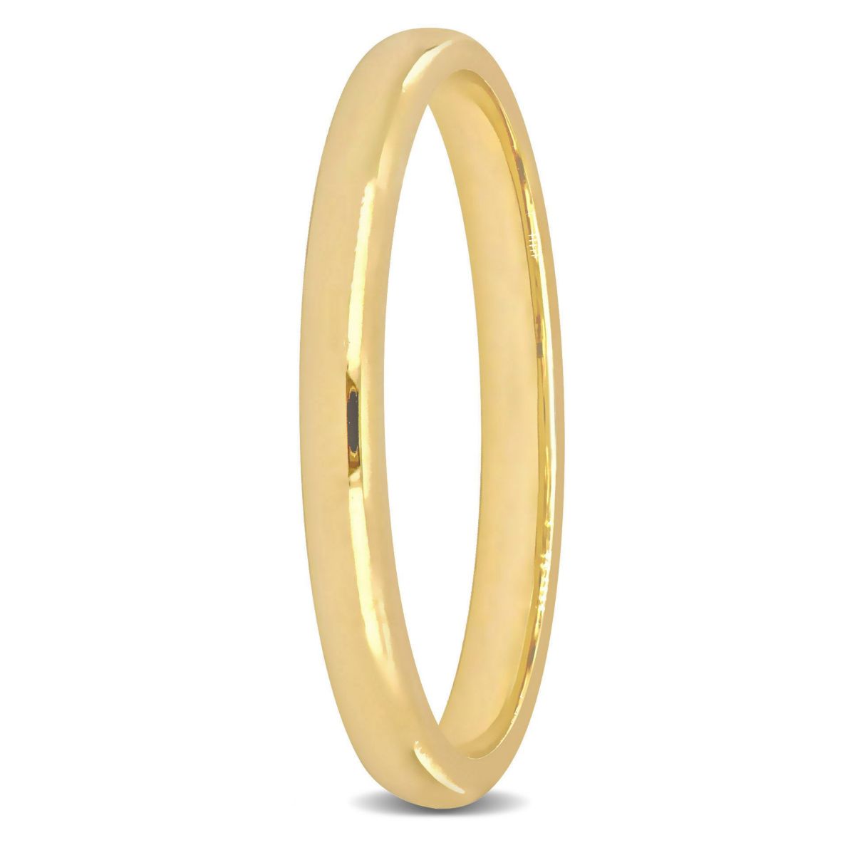 Comfort Fit Ladies Wedding Band in 14K Yellow Gold