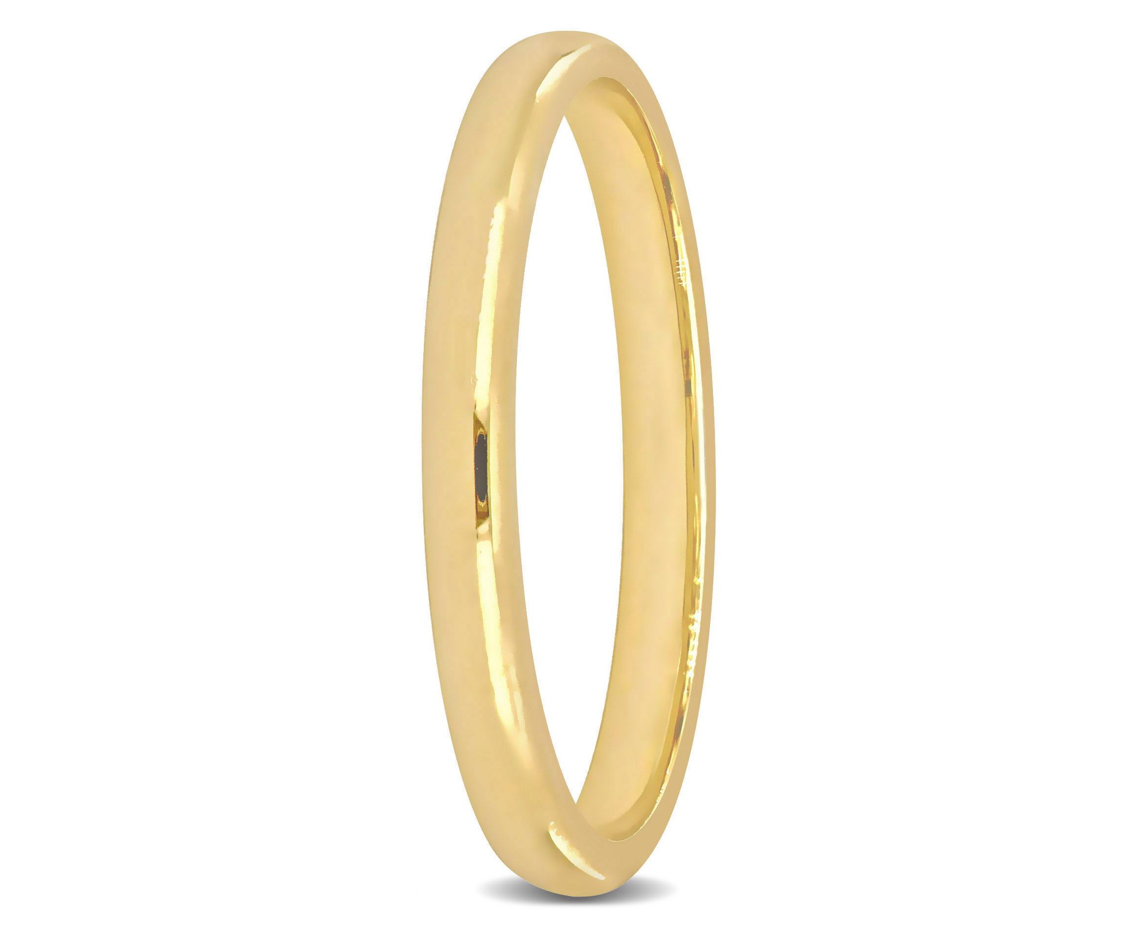 Comfort Fit Ladies Wedding Band in 14K Yellow Gold