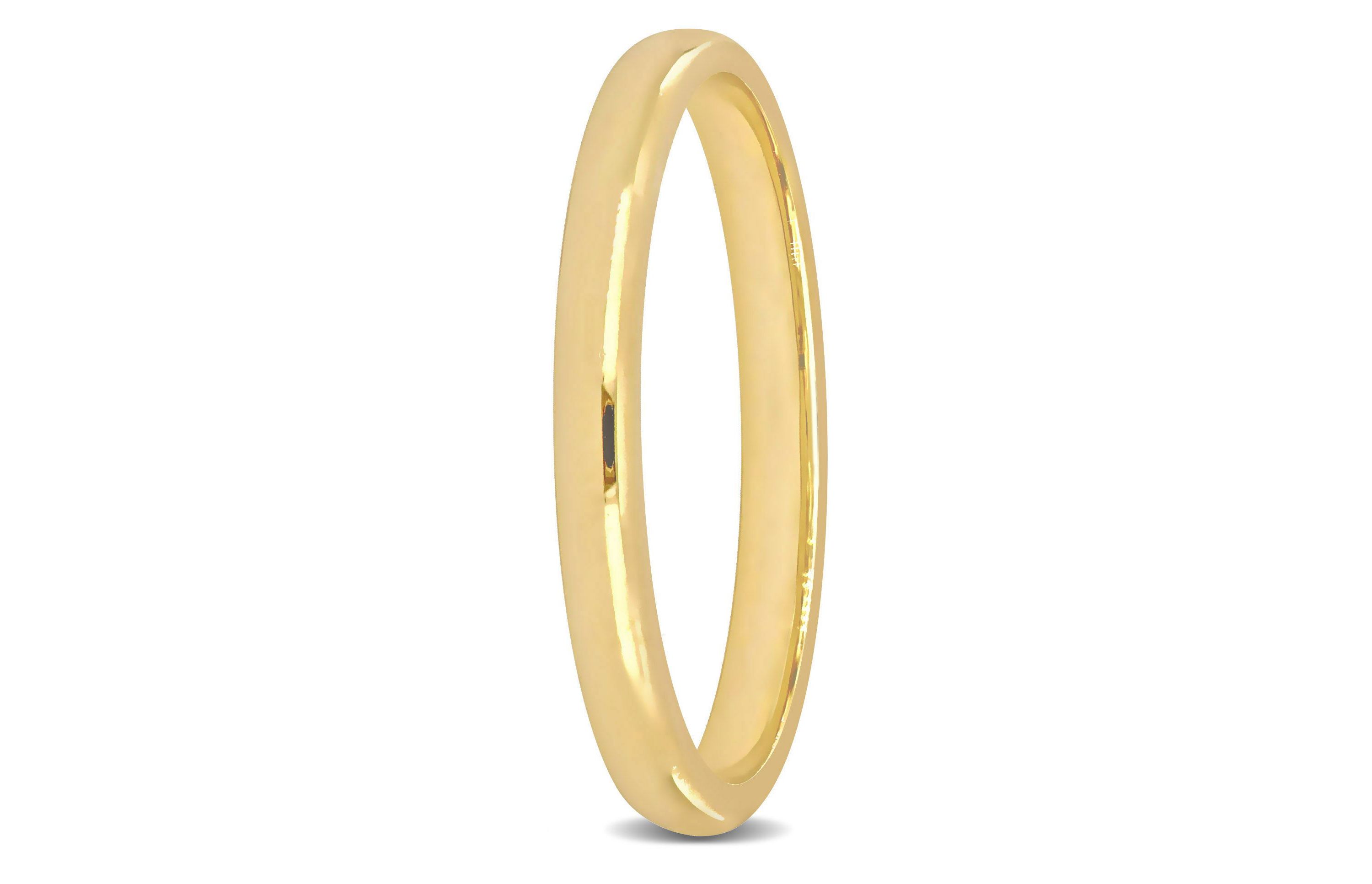 Comfort Fit Ladies Wedding Band in 14K Yellow Gold