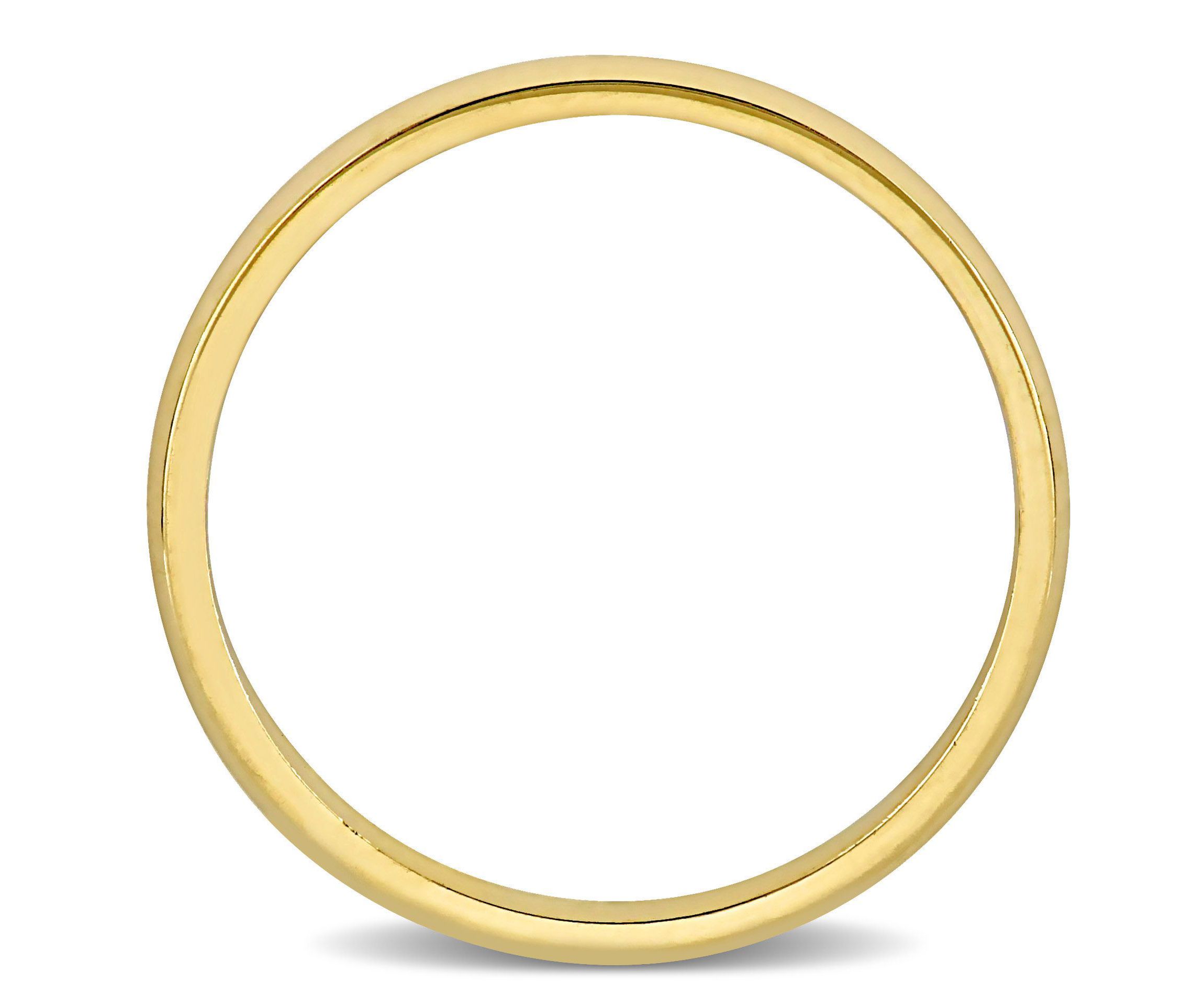 Comfort Fit Ladies Wedding Band in 14K Yellow Gold