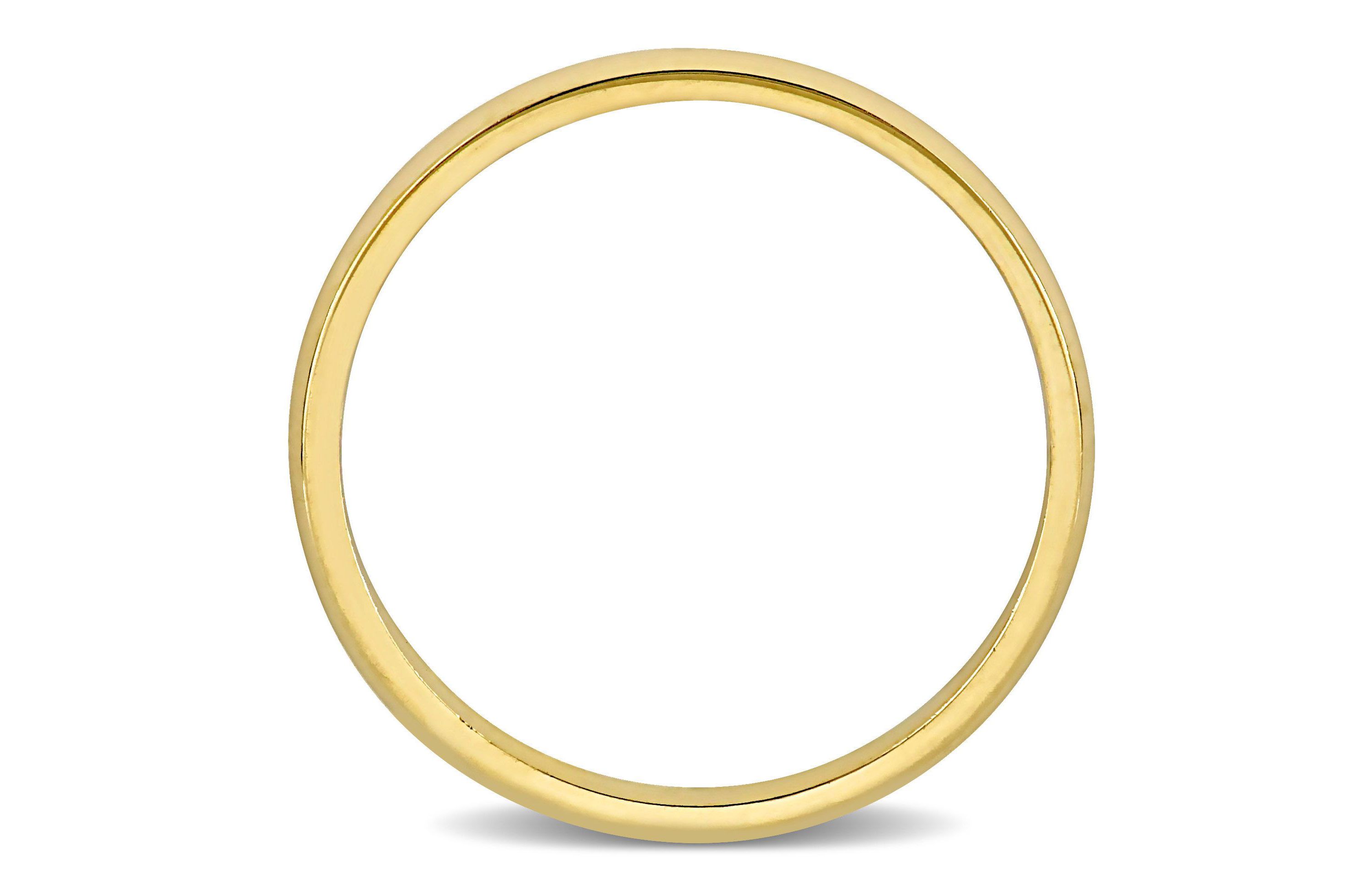Comfort Fit Ladies Wedding Band in 14K Yellow Gold