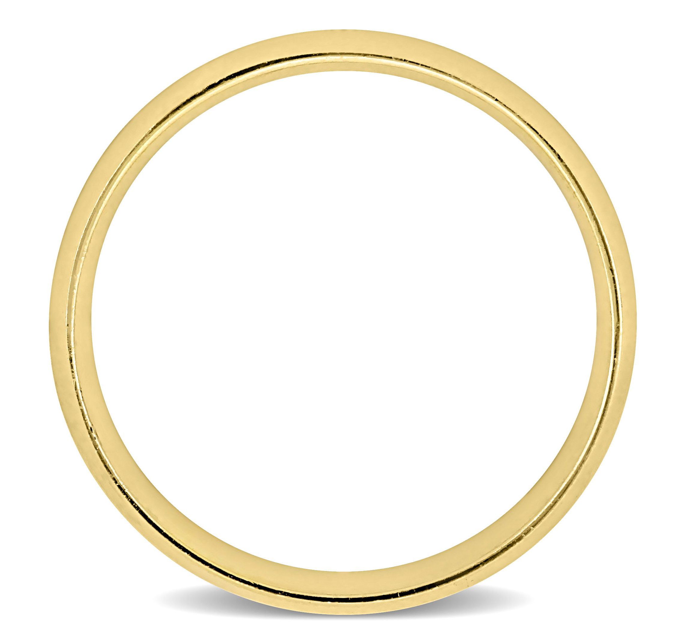 Polished Finish Mens Wedding Band in 14K Yellow Gold