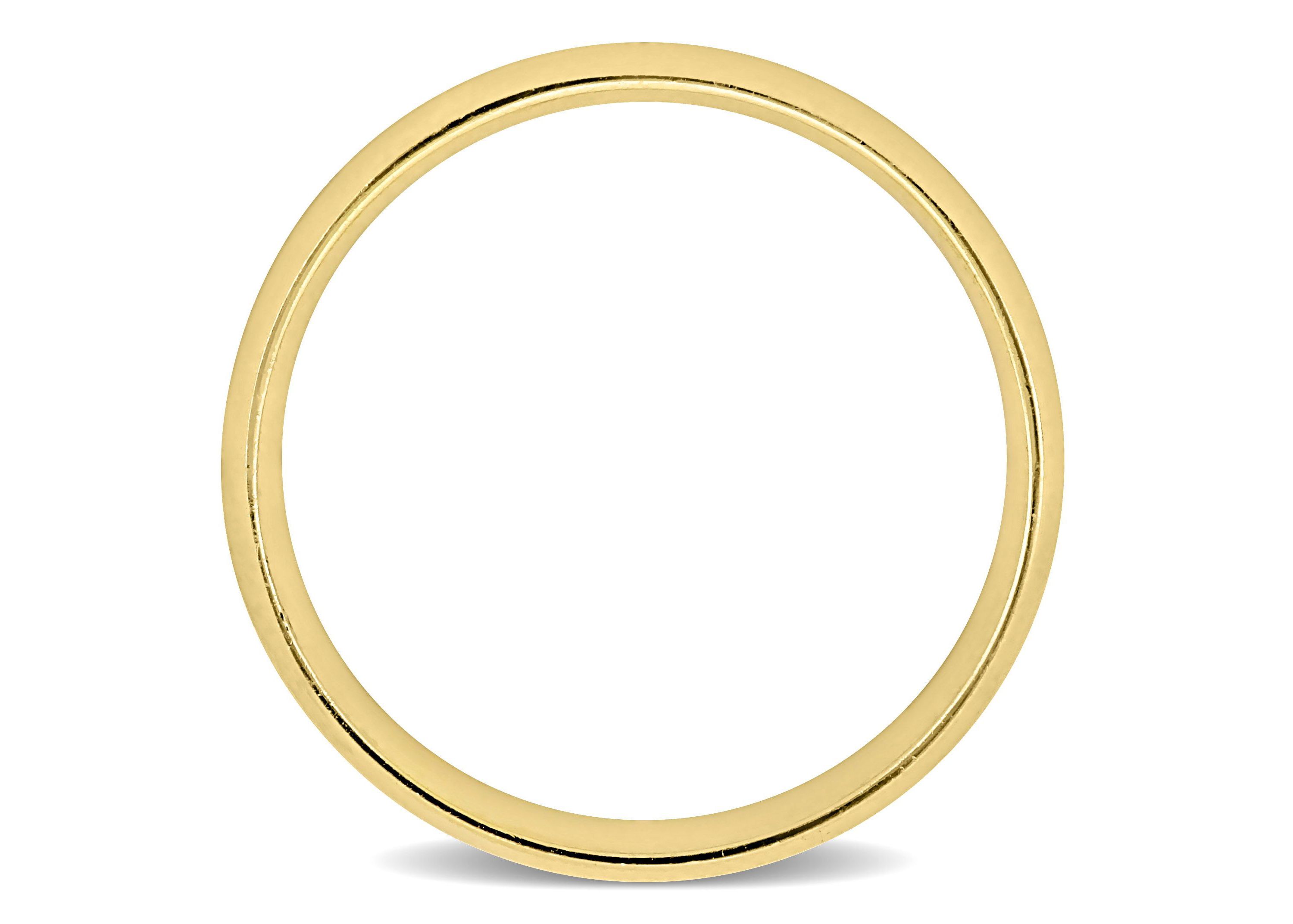 Polished Finish Mens Wedding Band in 14K Yellow Gold