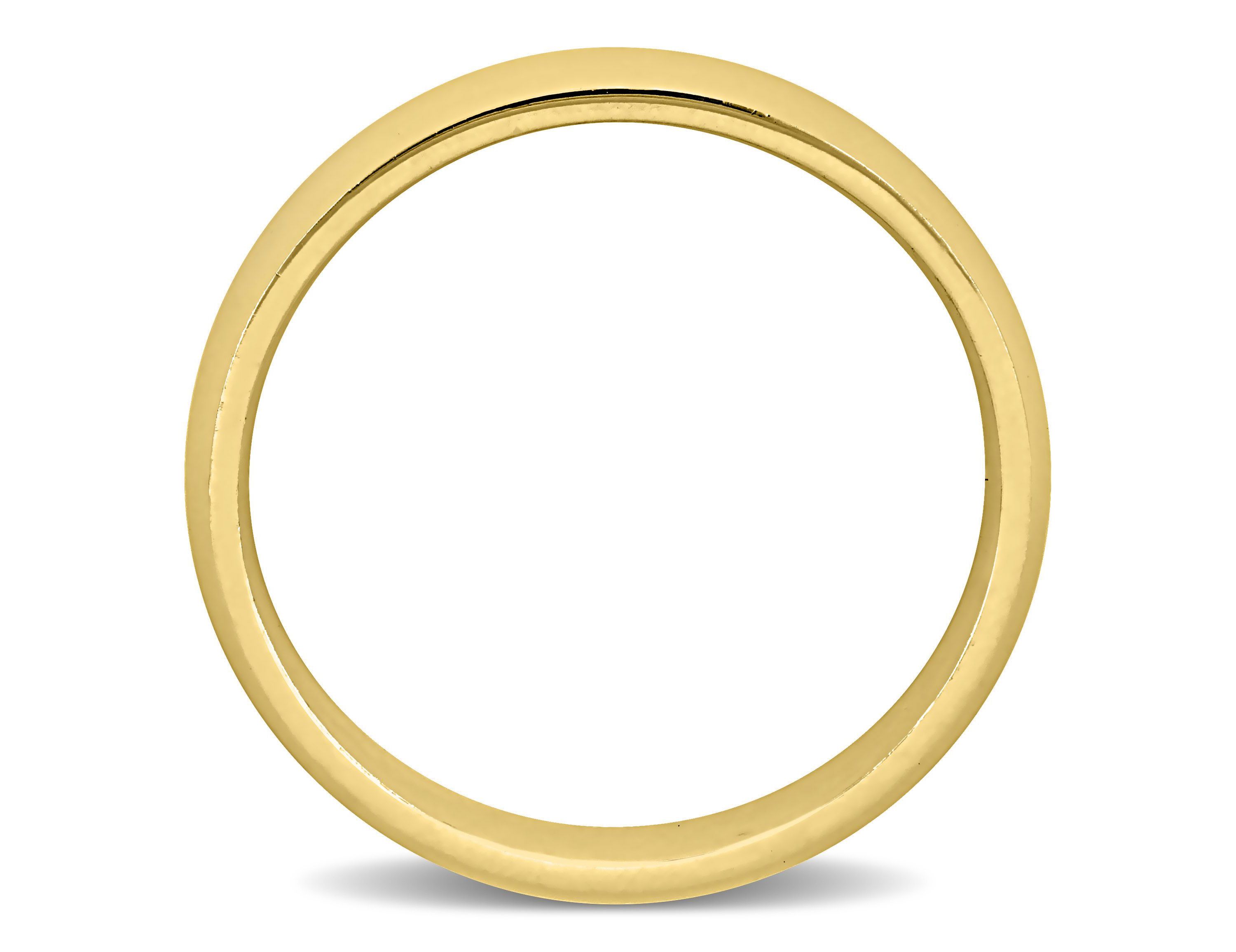 Polished Finish Comfort Fit Mens Wedding Band in 14K Yellow Gold
