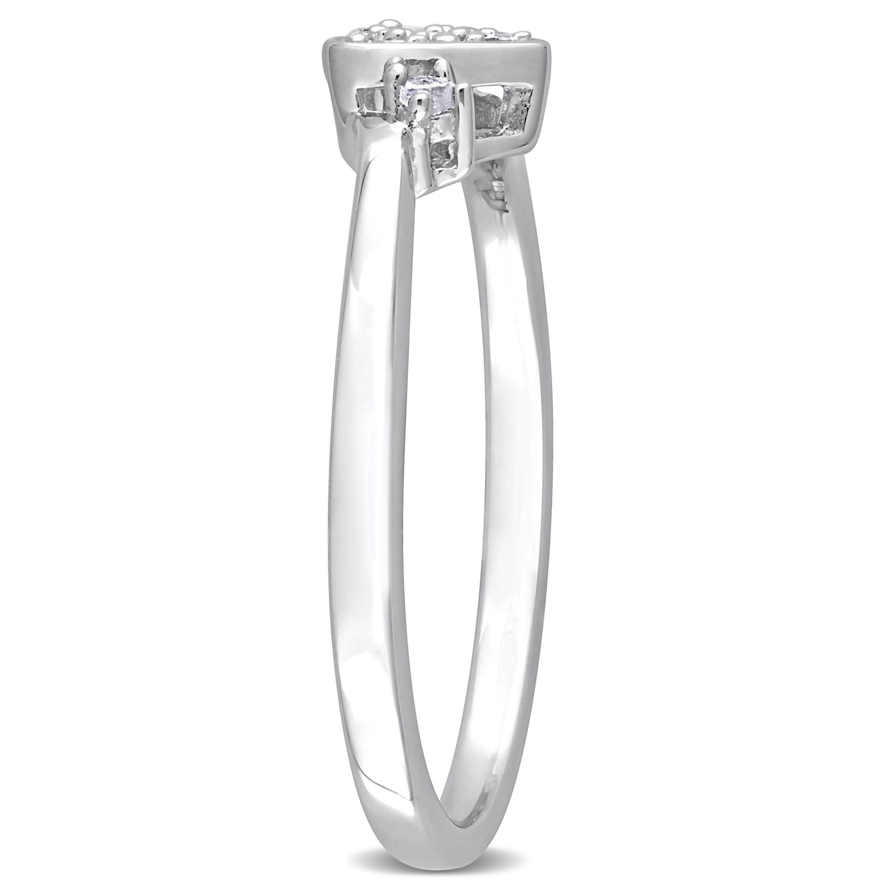 1/10 ct. t.w. Diamond Heart Ring in Sterling Silver