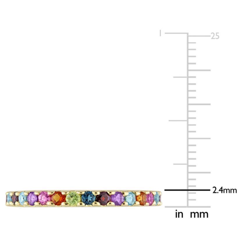 Multi-Gemstone Eternity Ring in 10K Yellow Gold