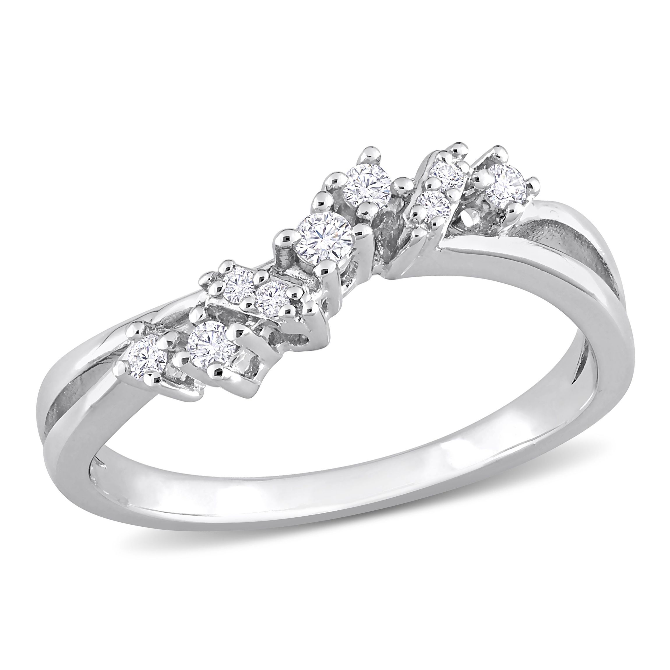 1/6 ct. t.w. Diamond 9-Stone Ring in Sterling Silver