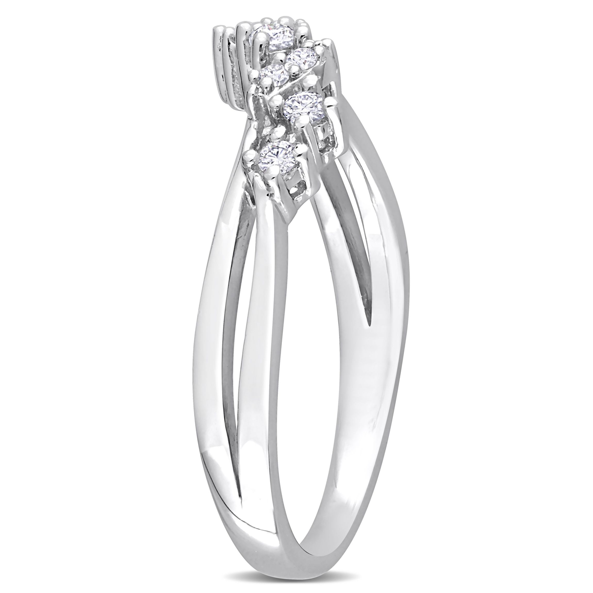 1/6 ct. t.w. Diamond 9-Stone Ring in Sterling Silver
