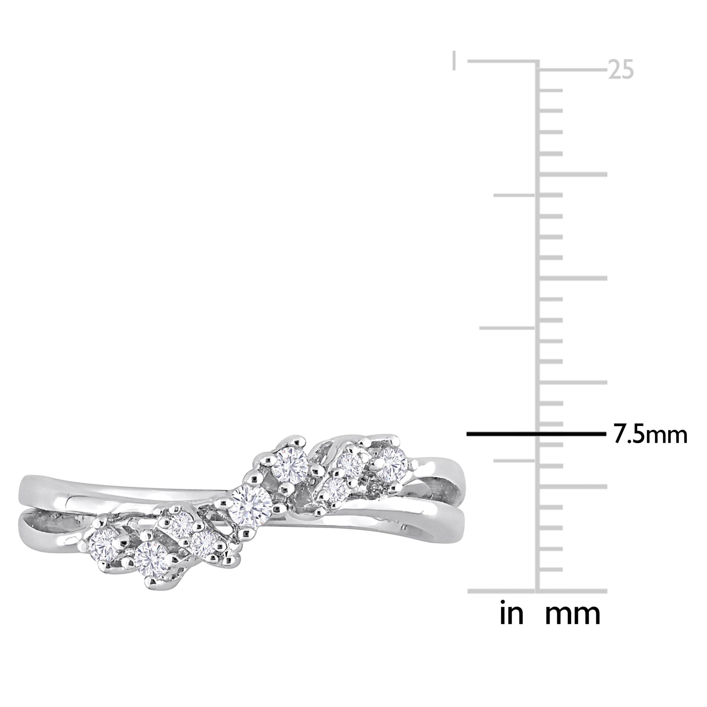 1/6 ct. t.w. Diamond 9-Stone Ring in Sterling Silver