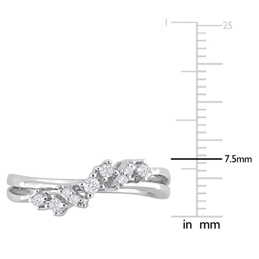 1/6 ct. t.w. Diamond 9-Stone Ring in Sterling Silver
