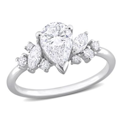 Belk & Co 1.35 ct. t.w. Diamond Engagement Ring in 14K White Gold, 8 -  0682077873505