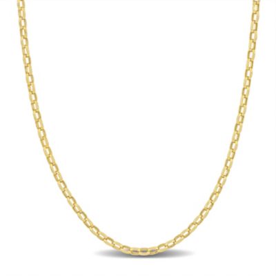 Belk & Co 2.2mm Diamond Cut Oval Rolo Chain Necklace in 10k Yellow Gold, 20 in -  0075000271897