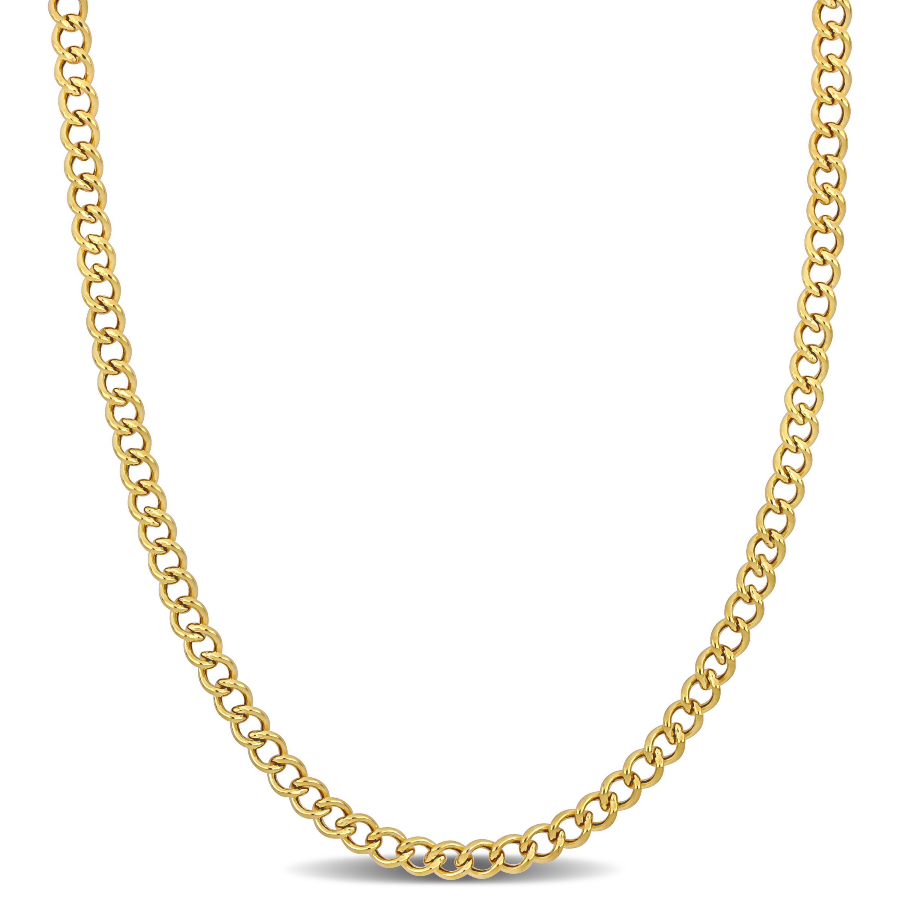4.1mm Curb Chain Necklace in 14k Yellow Gold, 20 in