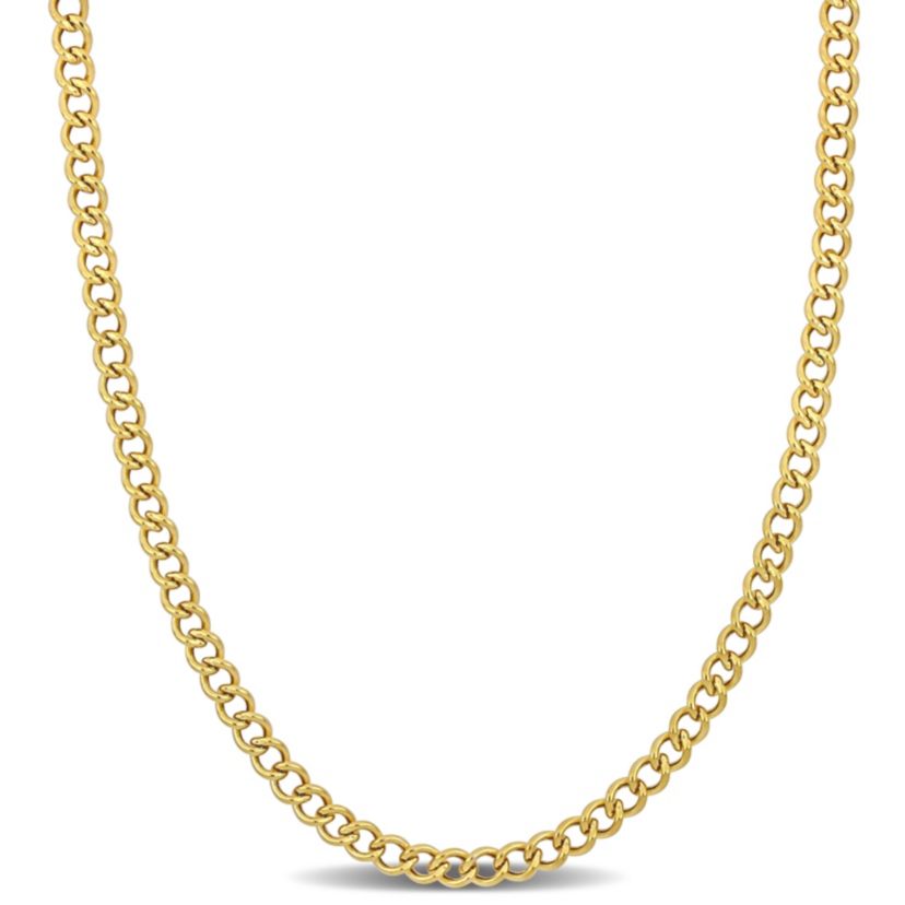 4.1mm Curb Chain Necklace in 14k Yellow Gold, 20 in