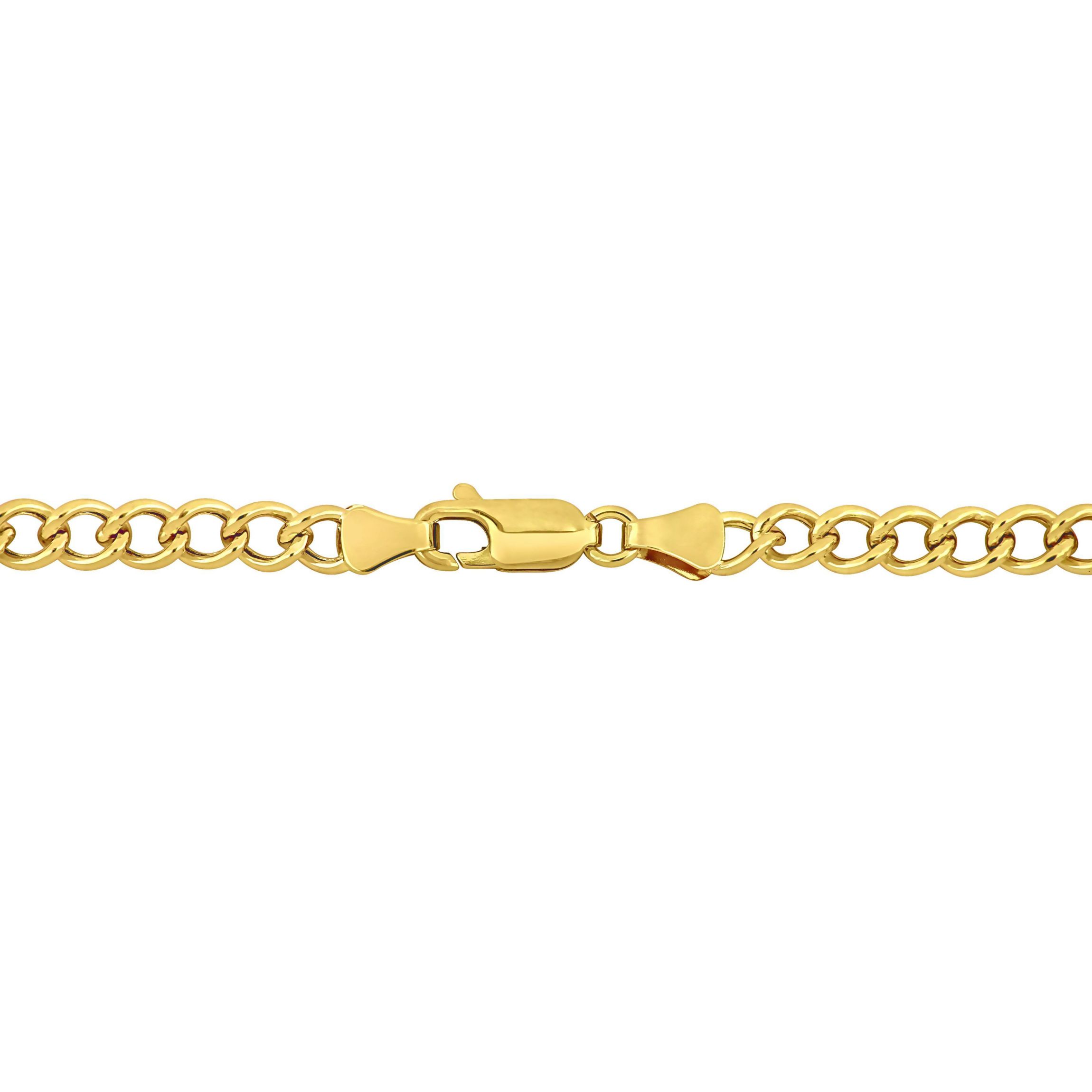 4.1mm Curb Chain Necklace in 14k Yellow Gold, 20 in