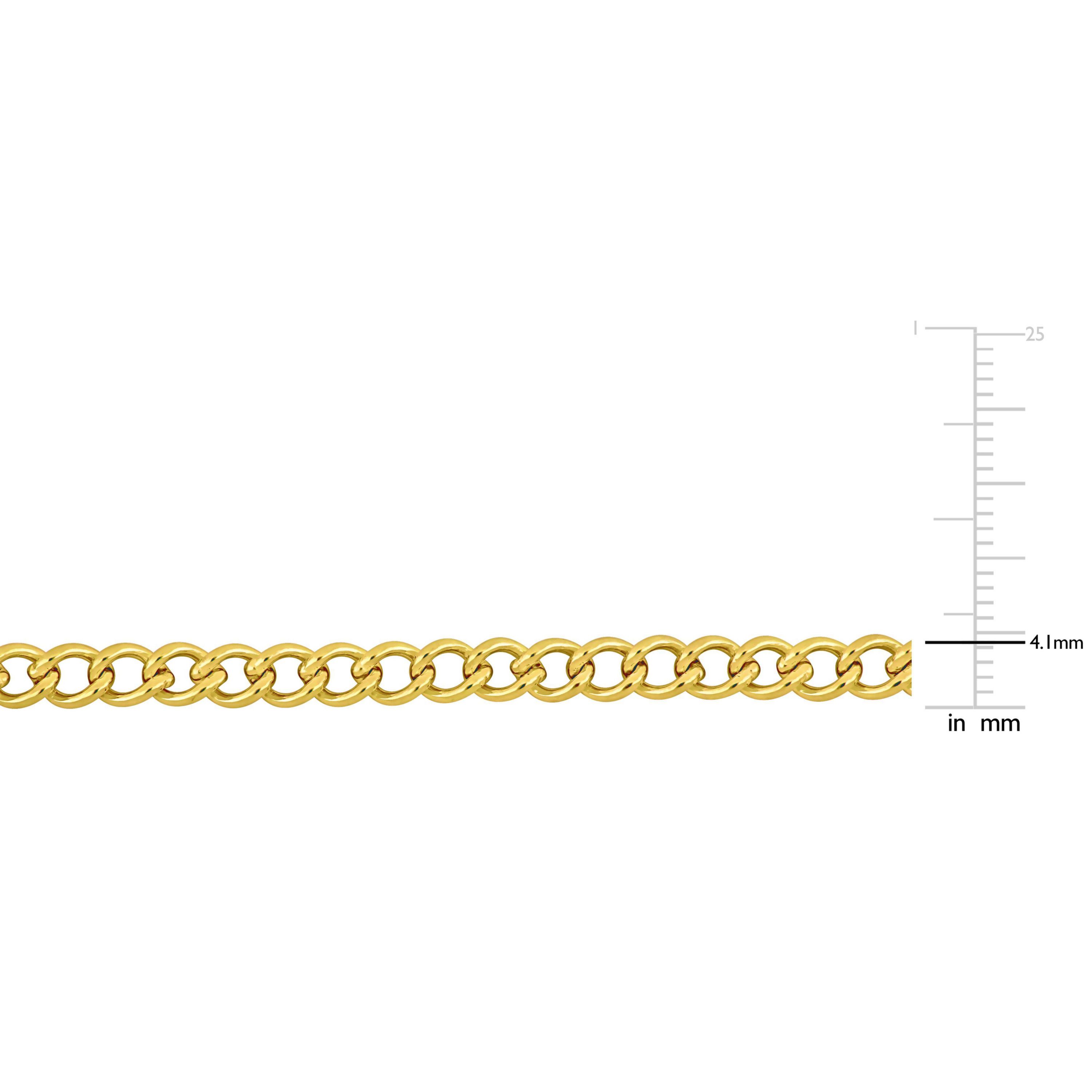 4.1mm Curb Chain Necklace in 14k Yellow Gold, 20 in