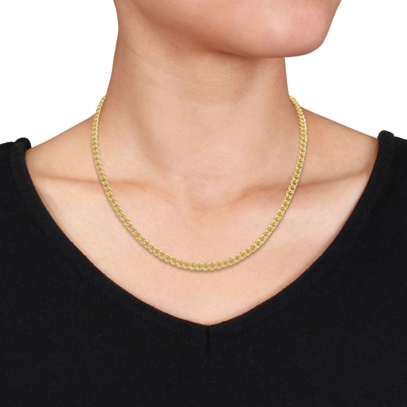 4.1mm Curb Chain Necklace in 14k Yellow Gold, 20 in