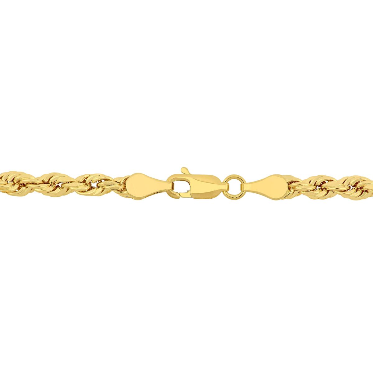 2-Piece Set 4mm Rope Chain Necklace and Bracelet in 10k Yellow Gold
