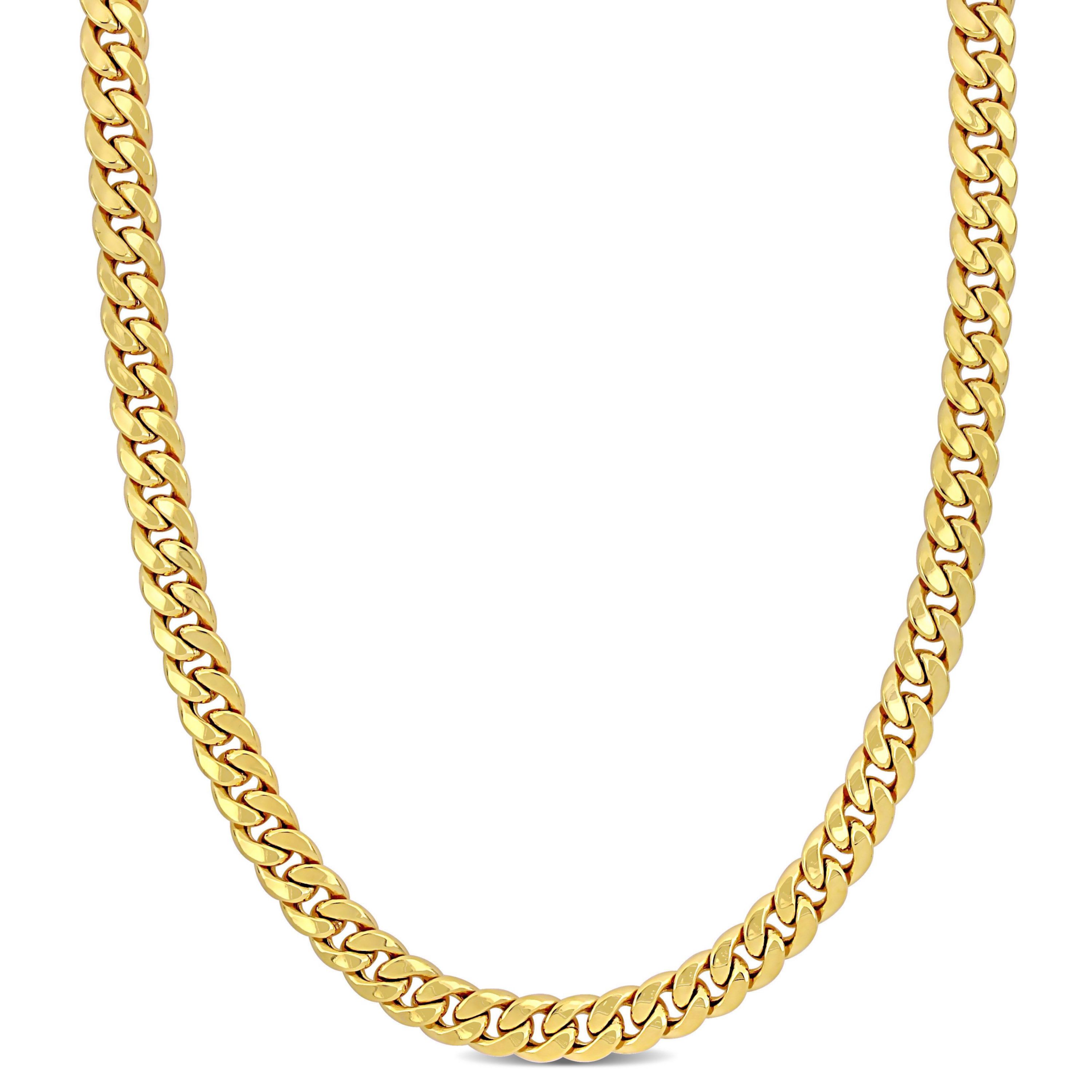 6.6mm Curb Chain Necklace in 10k Yellow Gold, 20 in