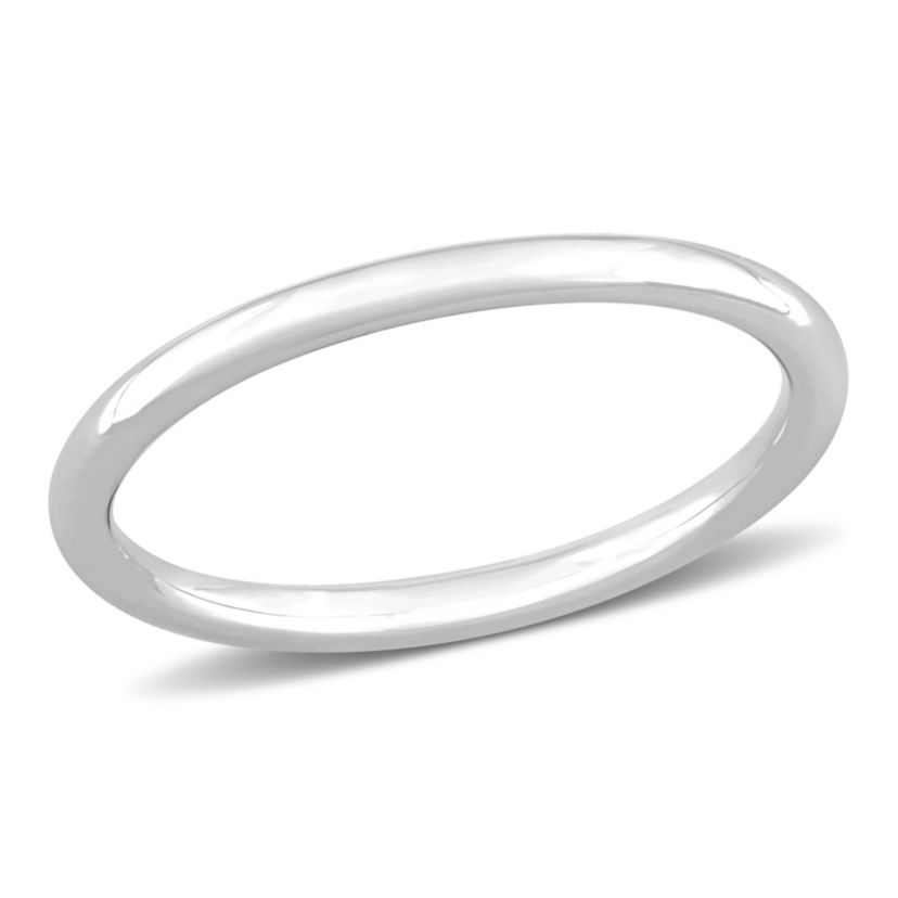 2mm Wedding Band in 14k White Gold